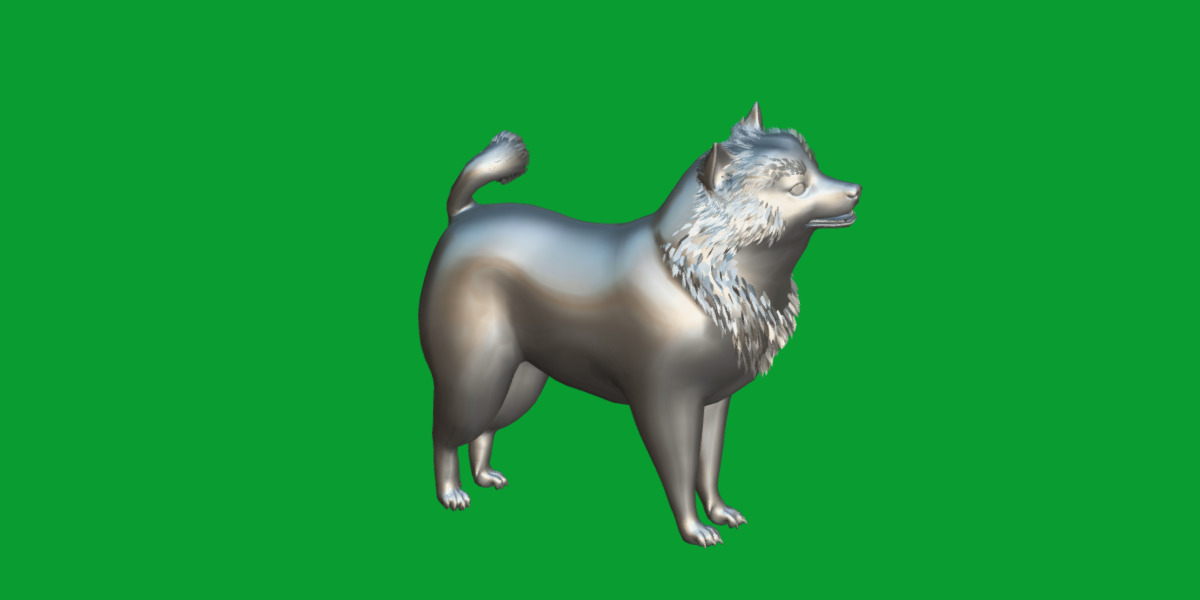 Samoyed Dog Low-poly 3D model_12