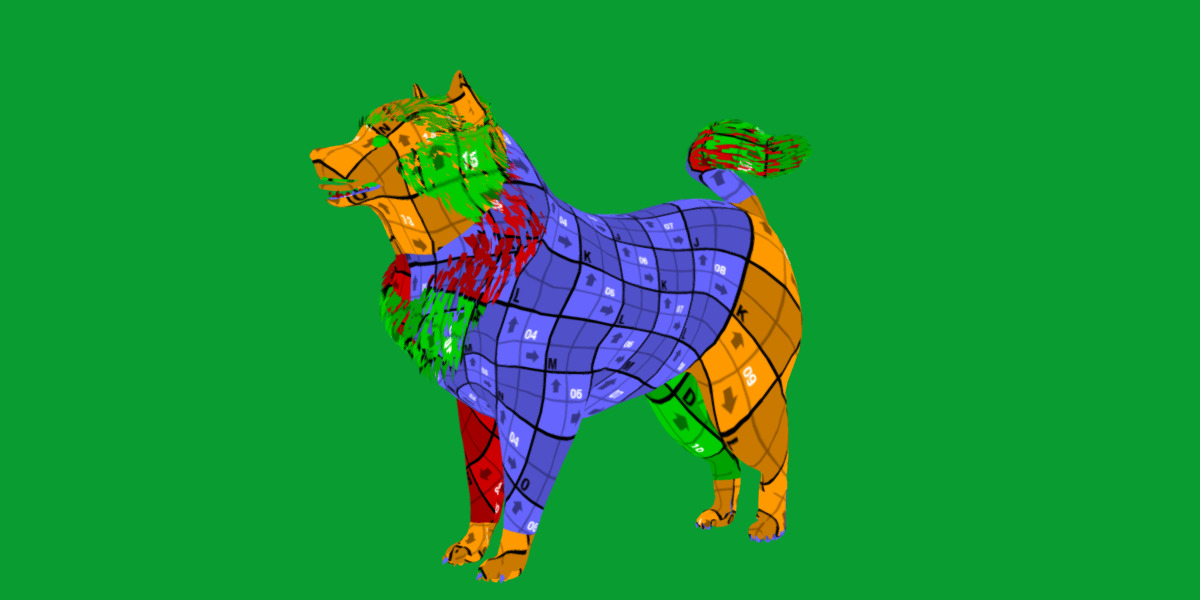 Samoyed Dog Low-poly 3D model_21