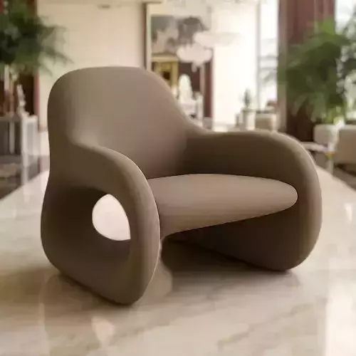 Modern Organic Sculptural Armchair - 3D Model