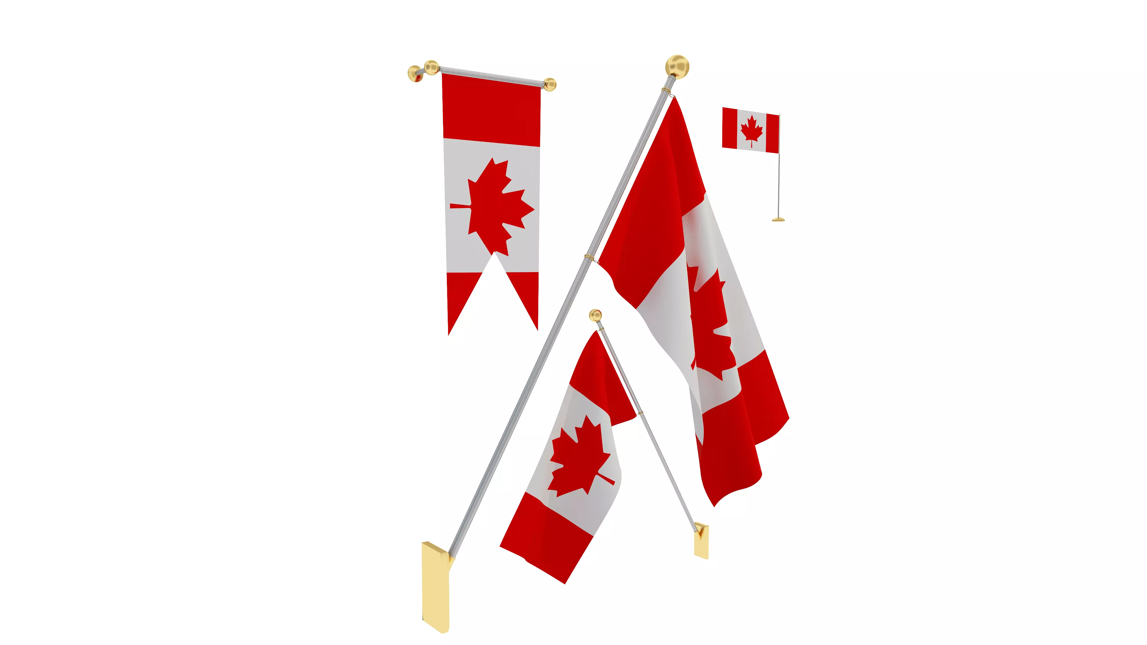 Flags of CANADA 3D model_0