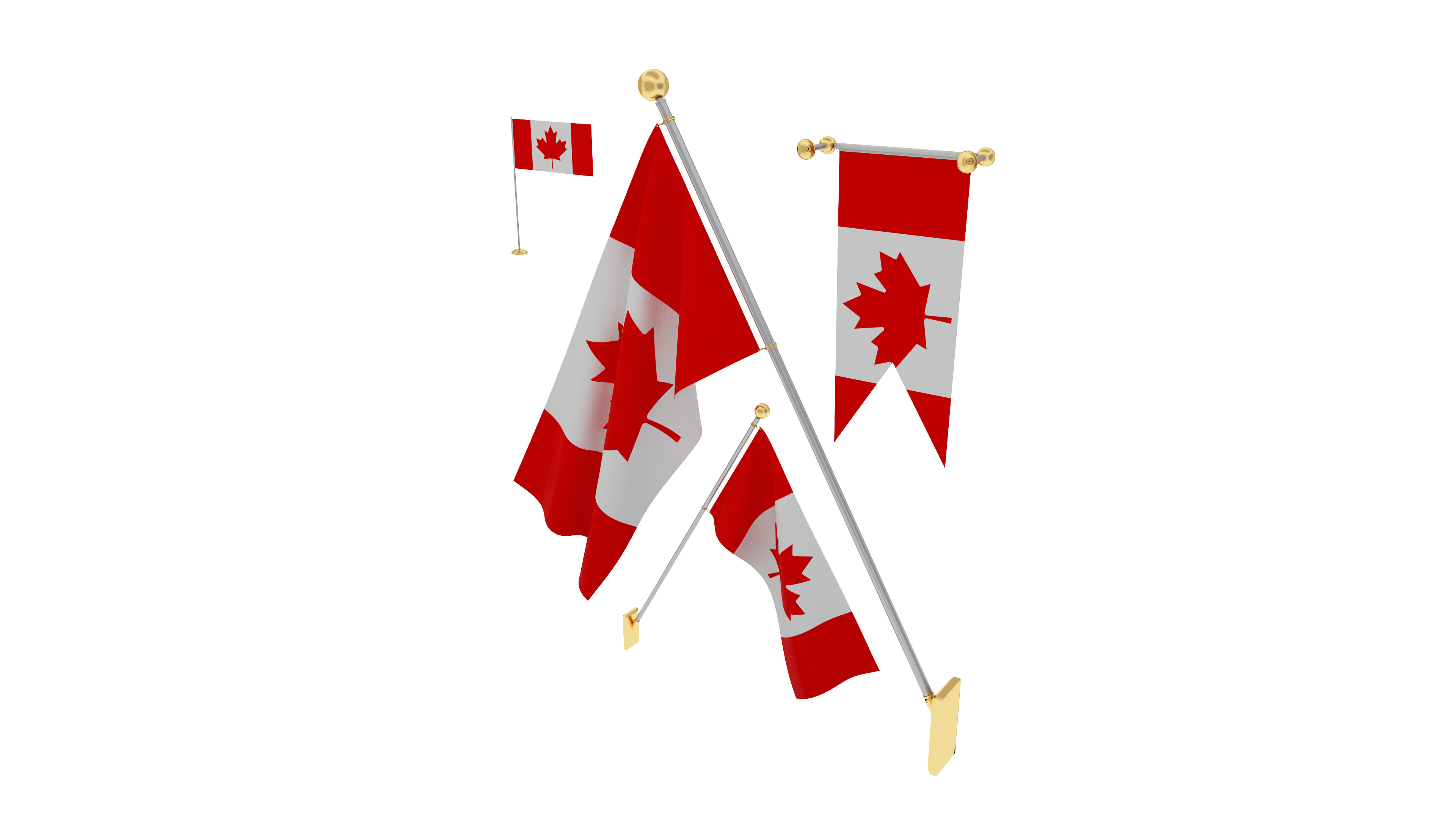 Flags of CANADA 3D model_1