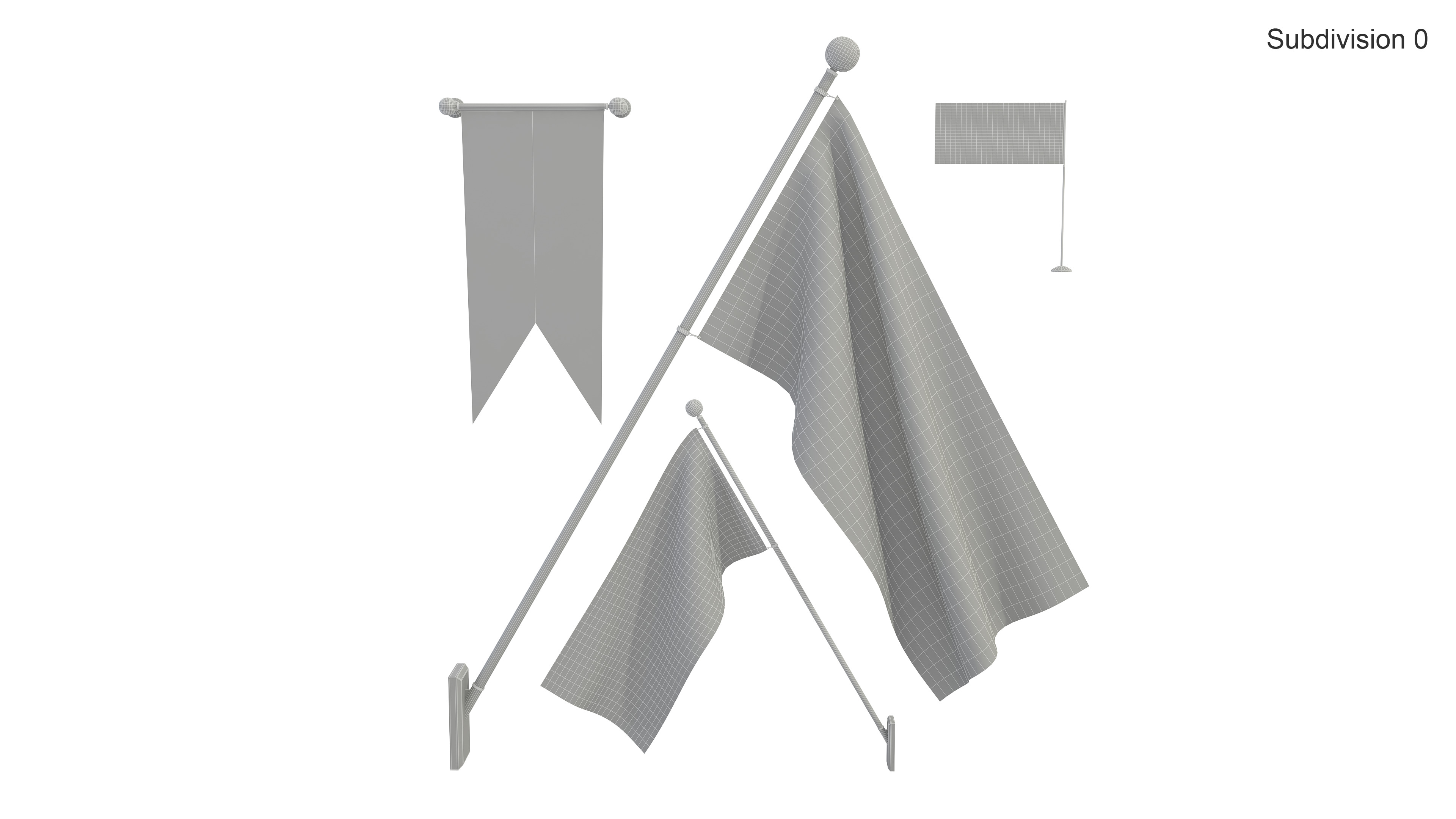 Flags of CANADA 3D model_7