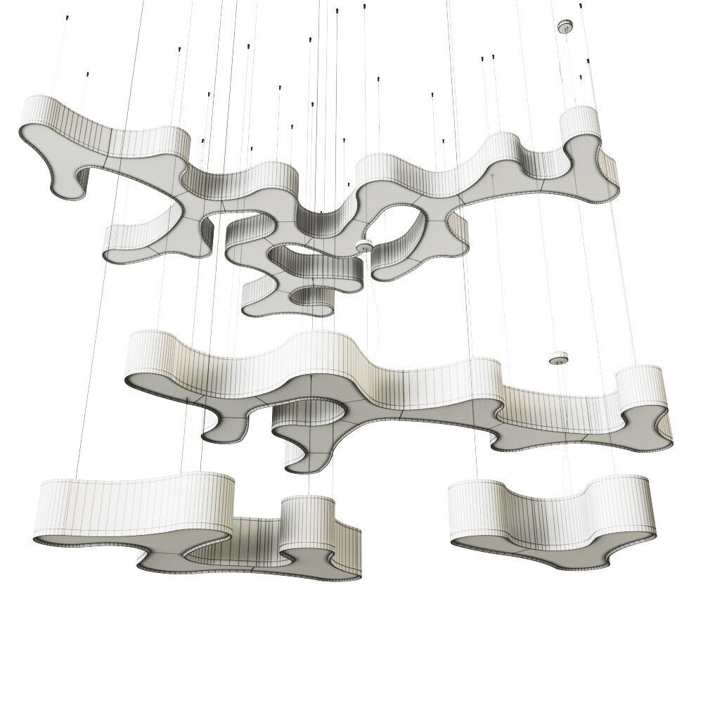 Vibia Ameba chandelier 3D model_2