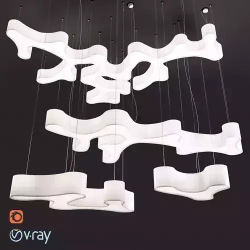Vibia Ameba chandelier 3D model