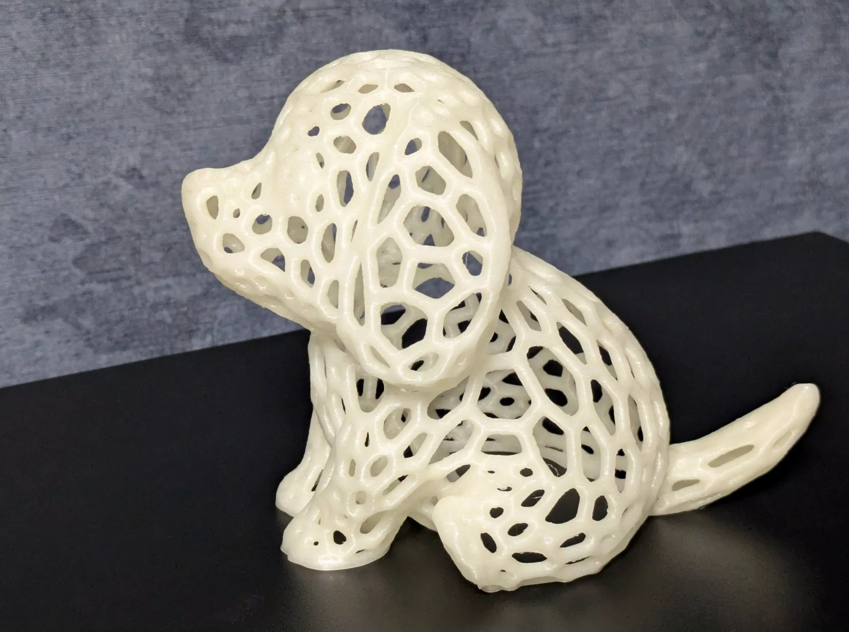 Puppy Voronoi 3D print model_0