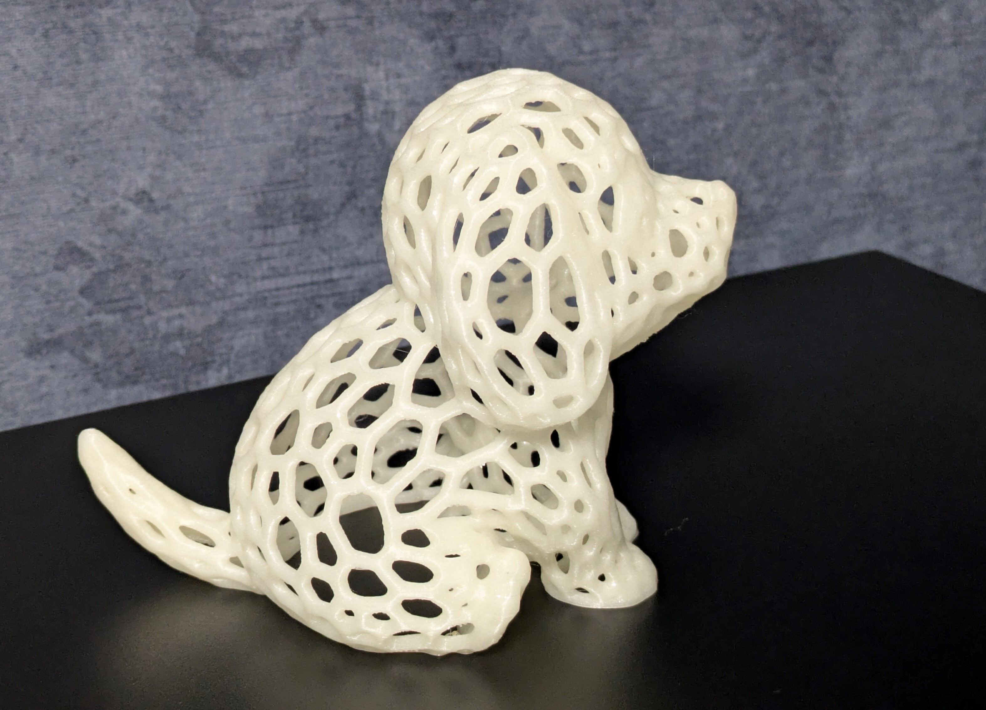 Puppy Voronoi 3D print model_4