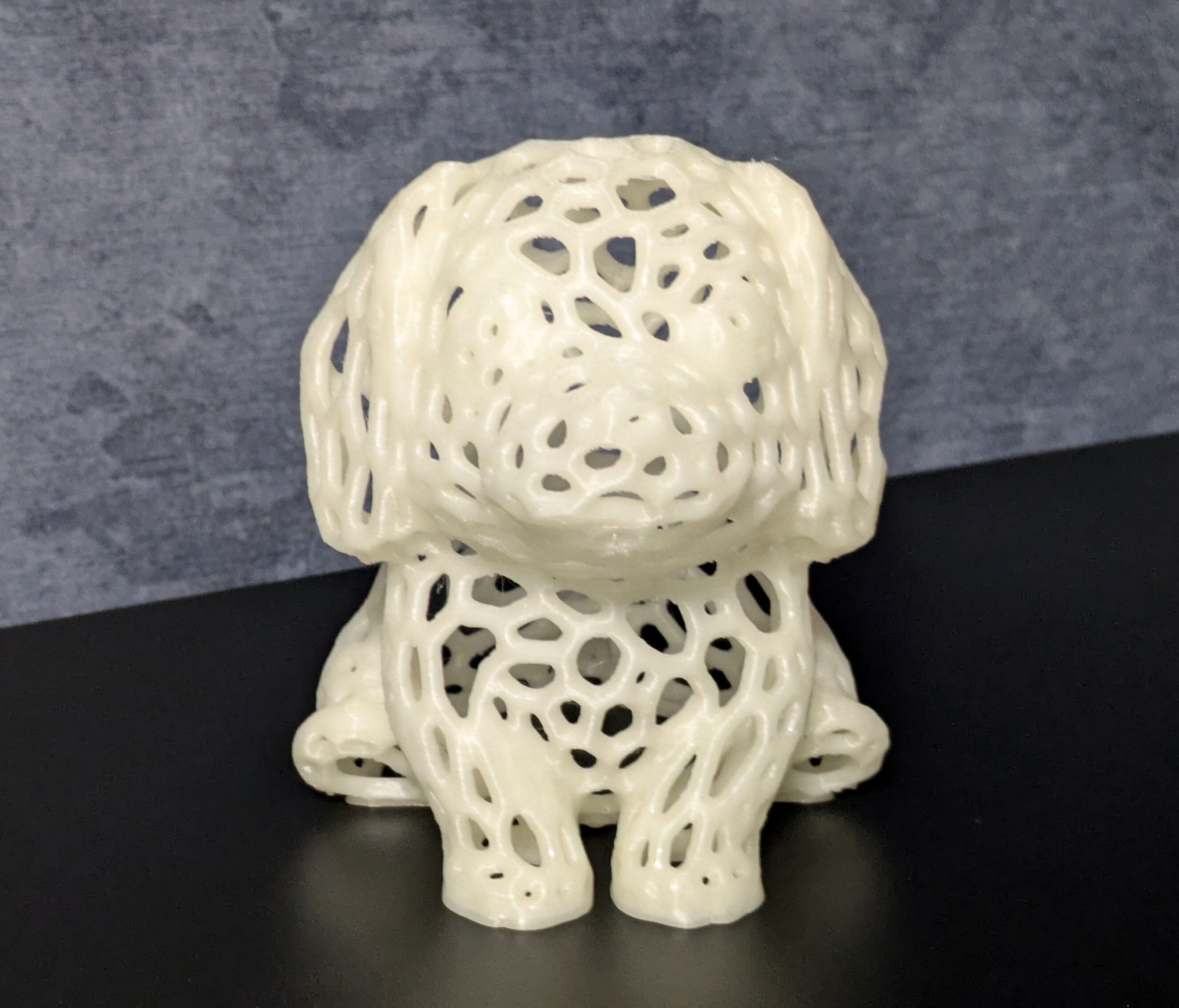 Puppy Voronoi 3D print model_2