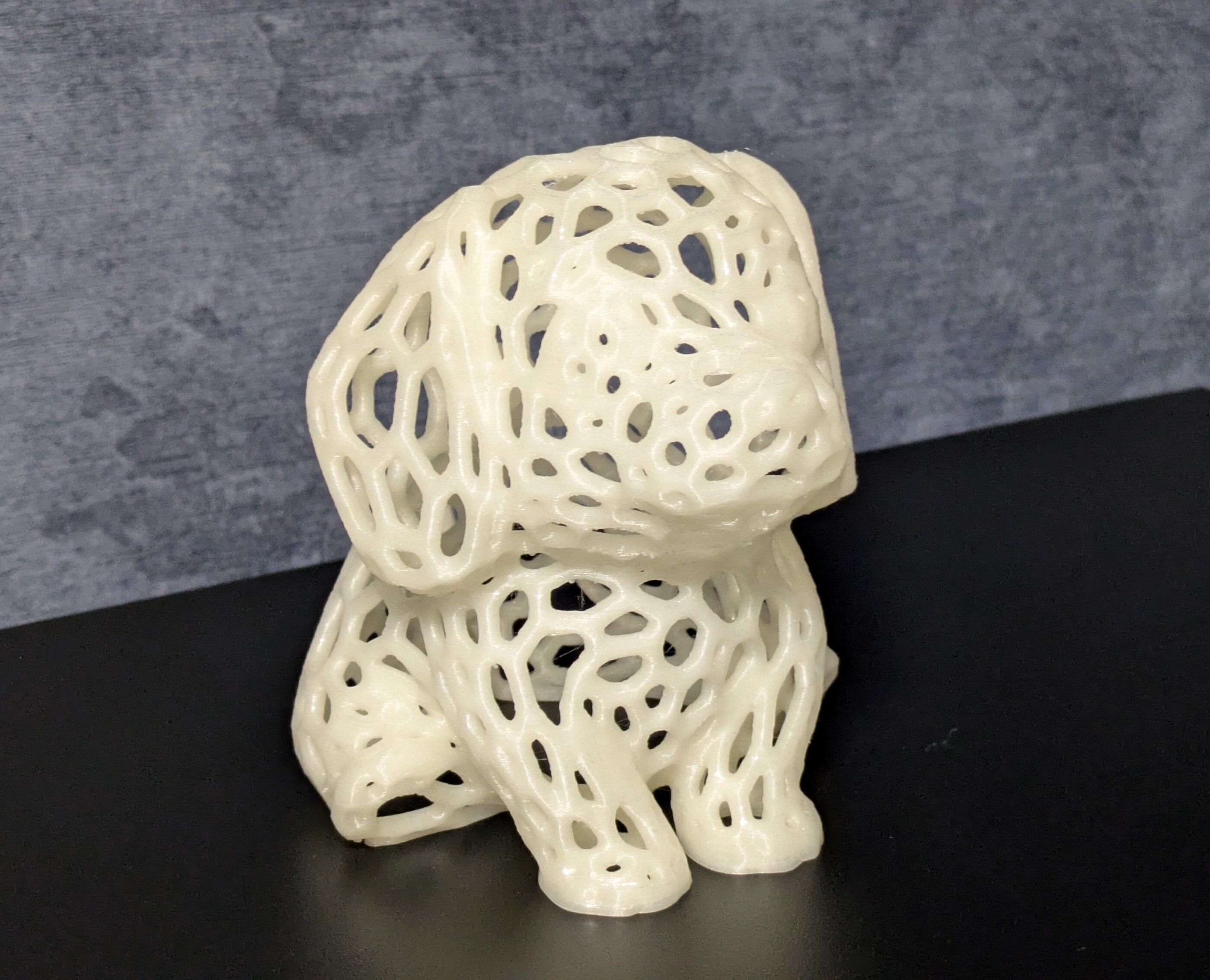 Puppy Voronoi 3D print model_5