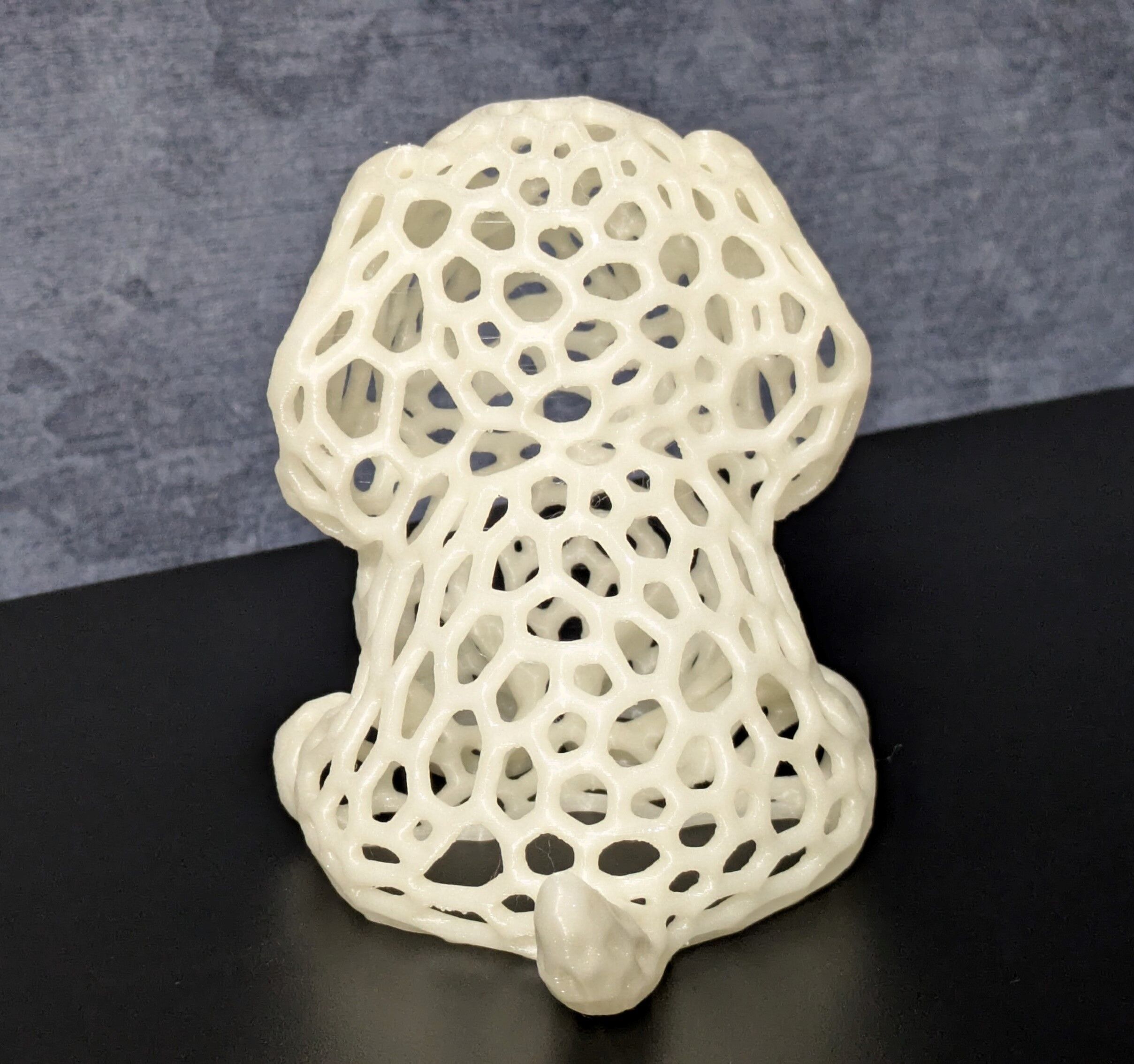 Puppy Voronoi 3D print model_3