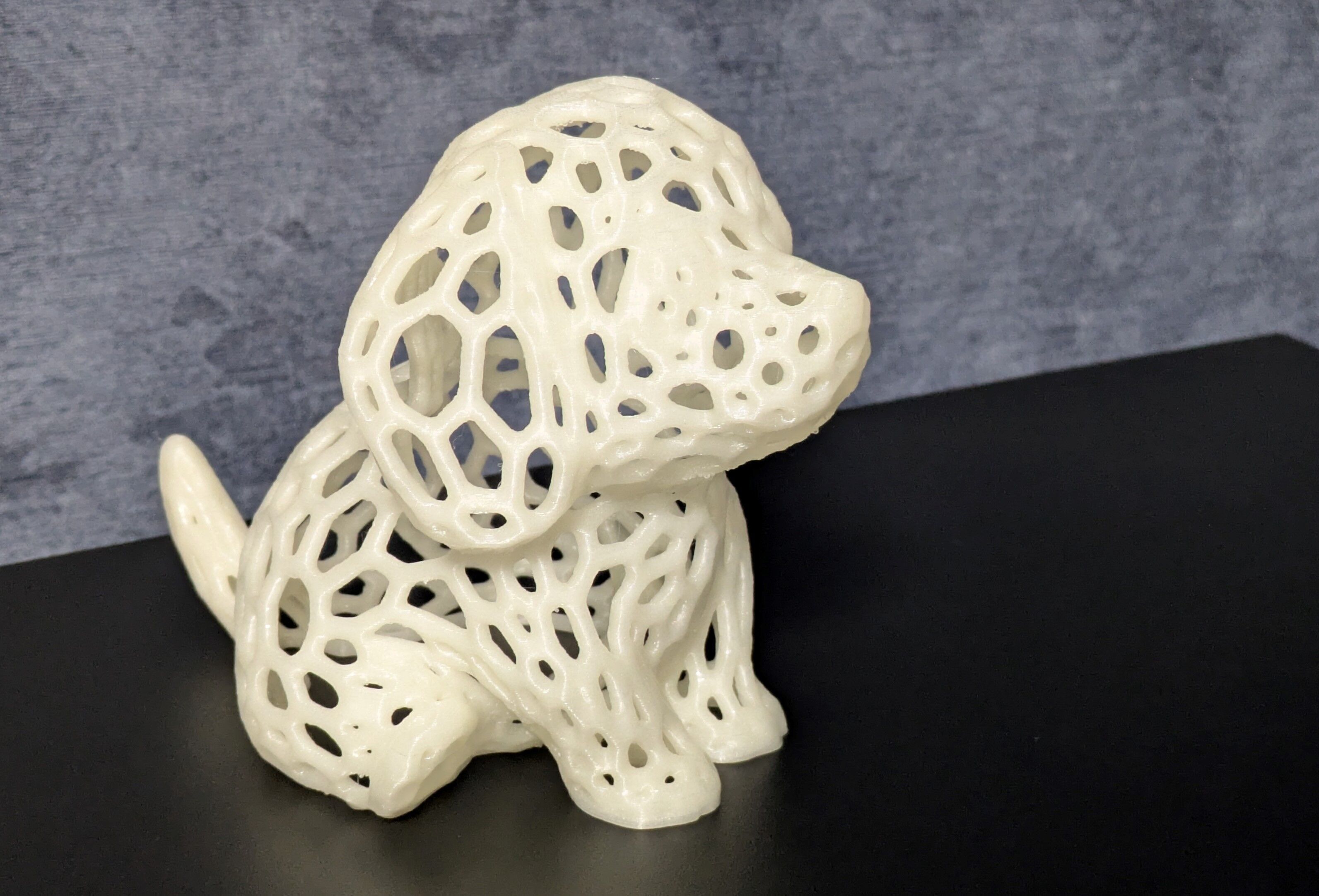 Puppy Voronoi 3D print model_1