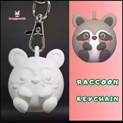 Raccoon Keychain