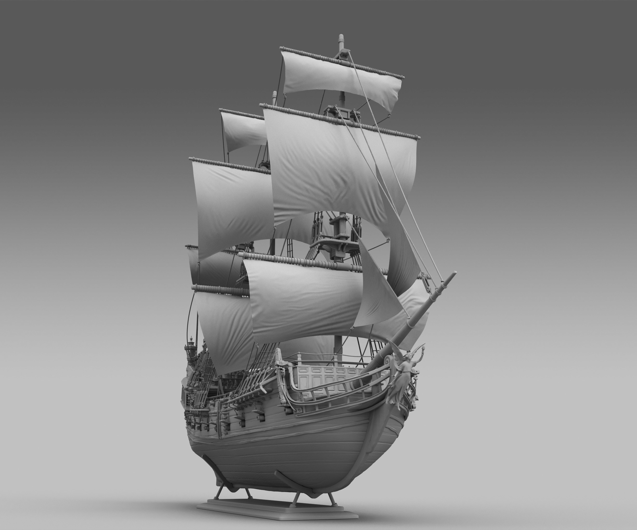 BLACK PEARL PIRATE SHIP 3D print model_4