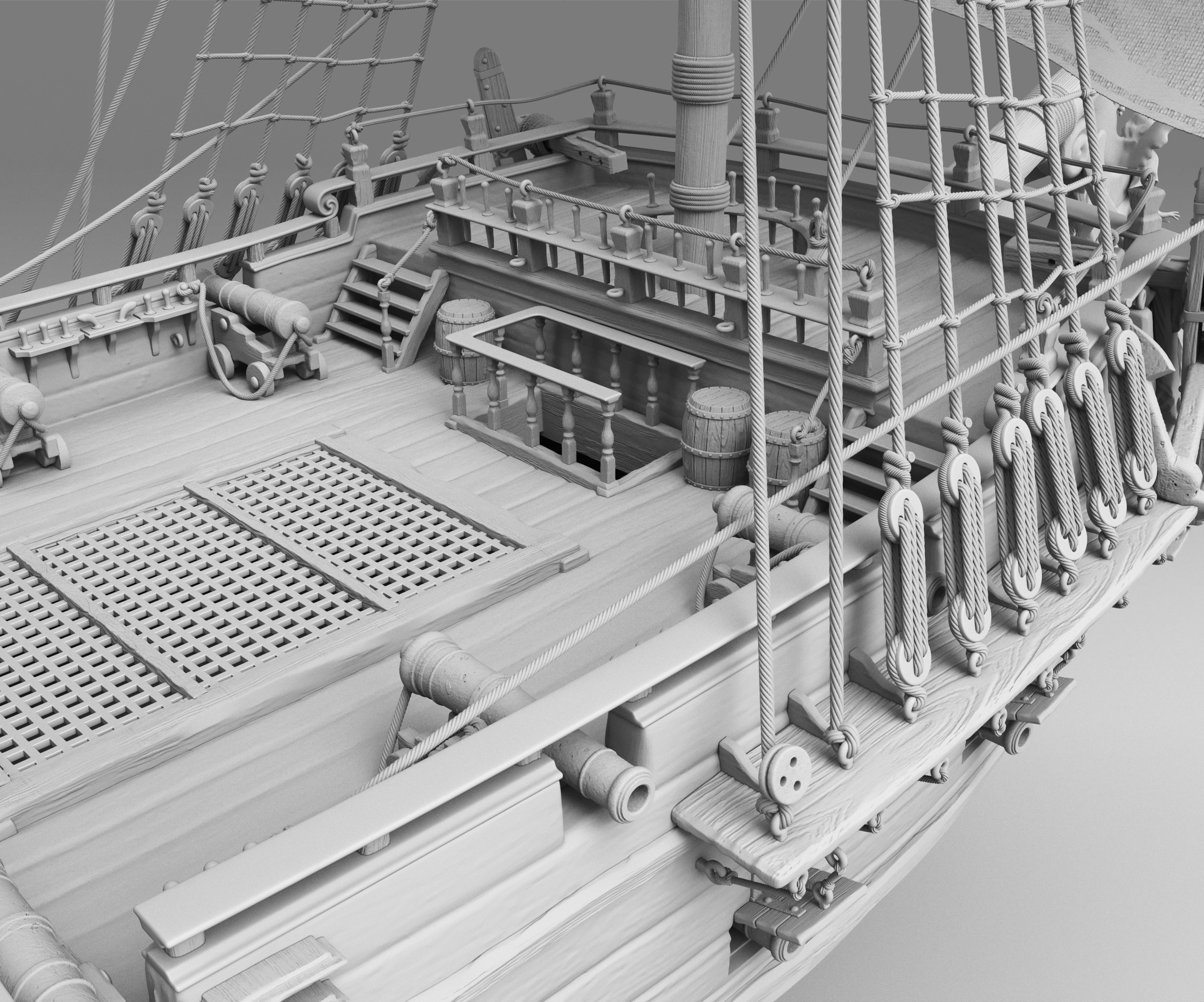 BLACK PEARL PIRATE SHIP 3D print model_8