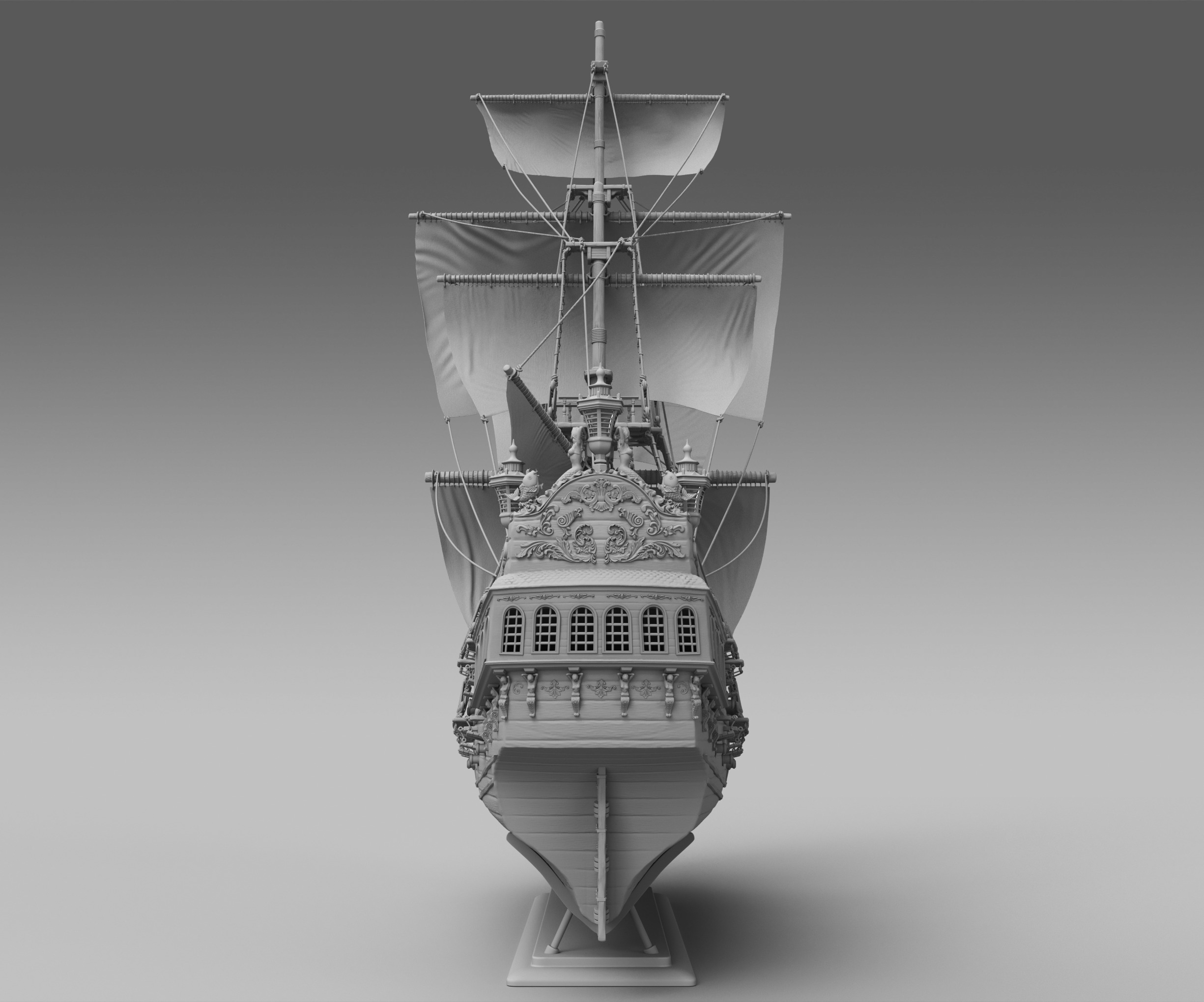BLACK PEARL PIRATE SHIP 3D print model_7