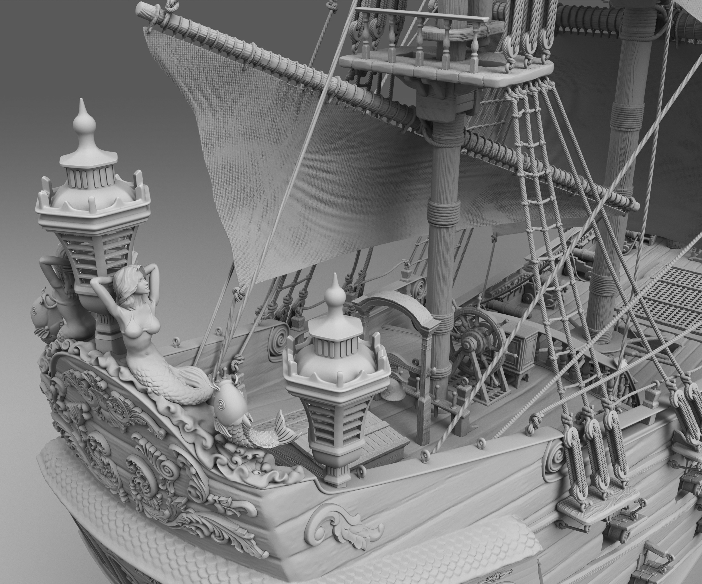BLACK PEARL PIRATE SHIP 3D print model_6
