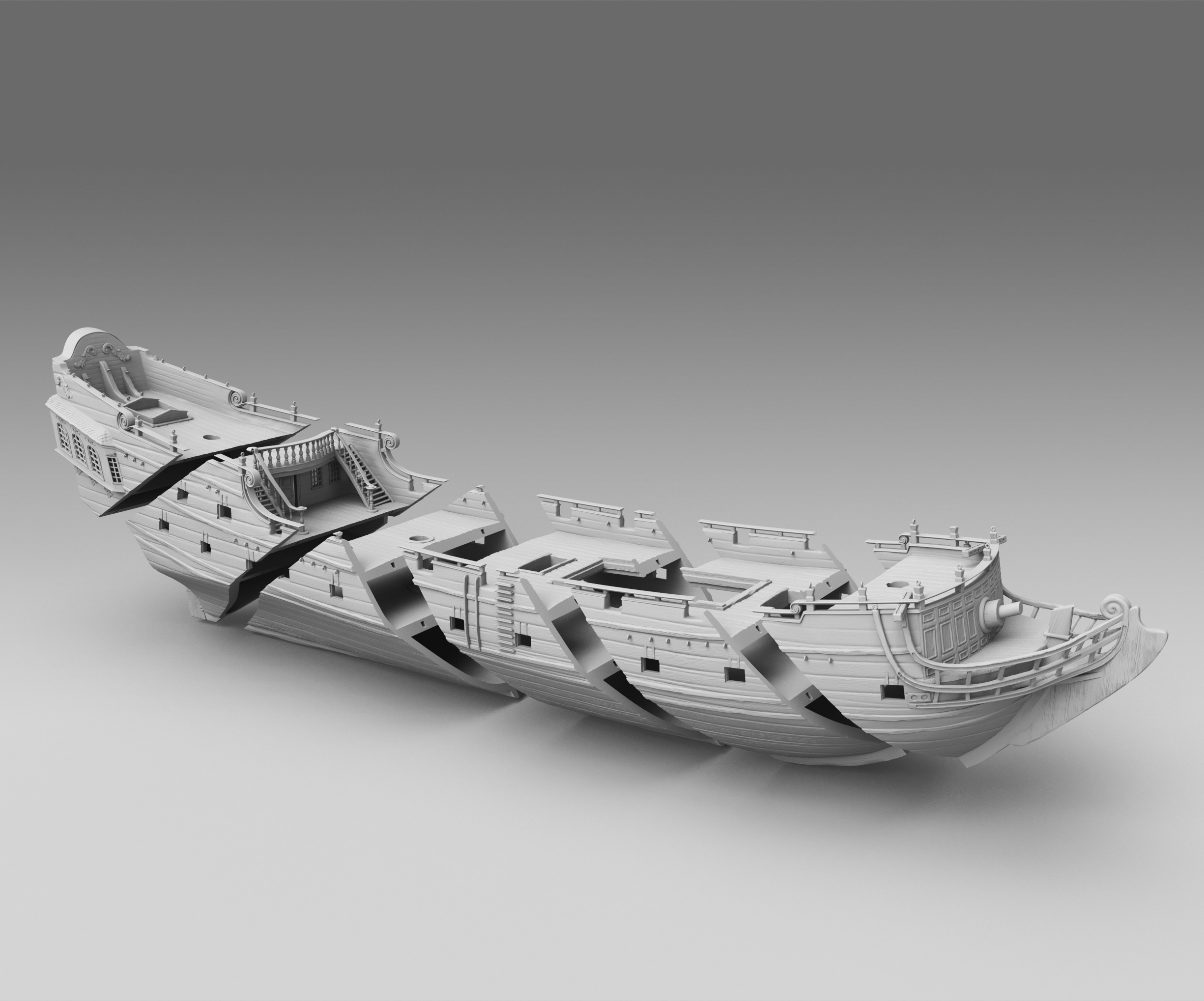 BLACK PEARL PIRATE SHIP 3D print model_2