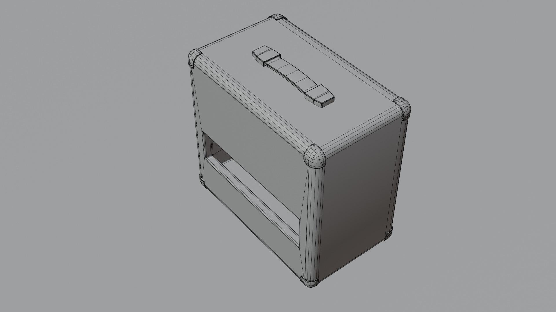 40W Amplifier Boom Box Low-poly 3D model_6