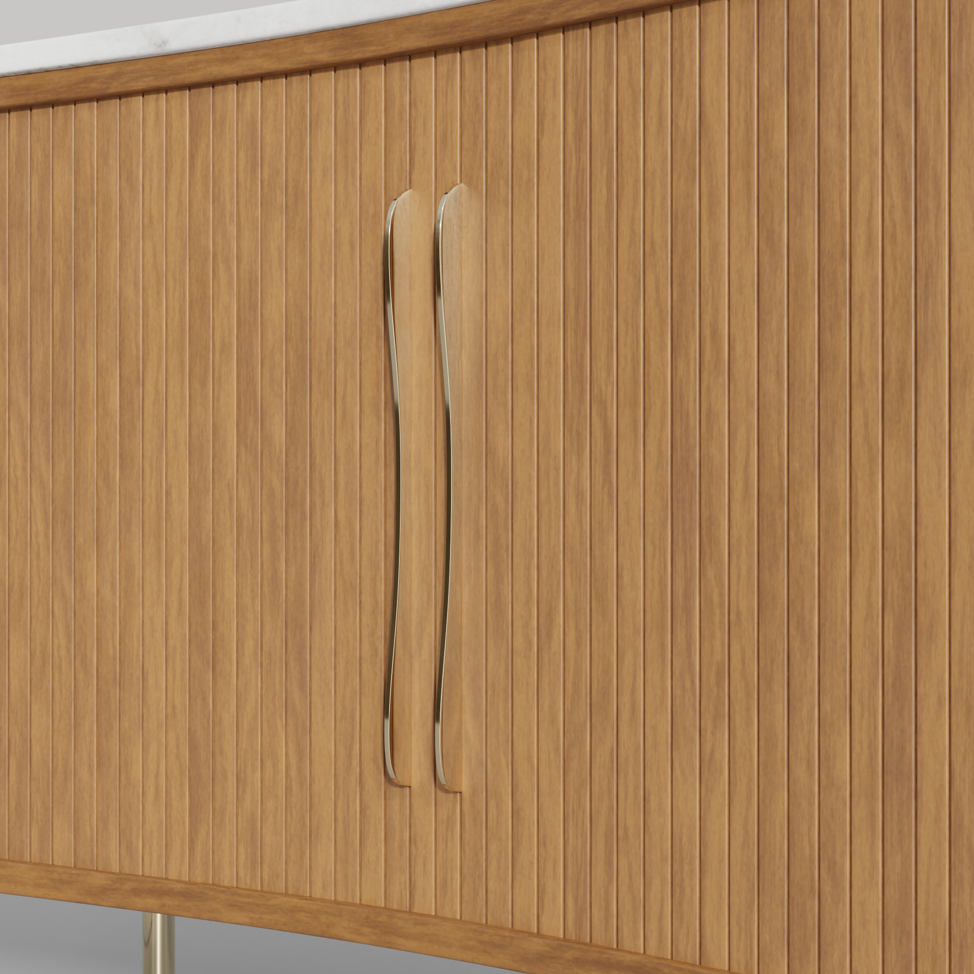 Marble Sideboard Low-poly 3D model_5