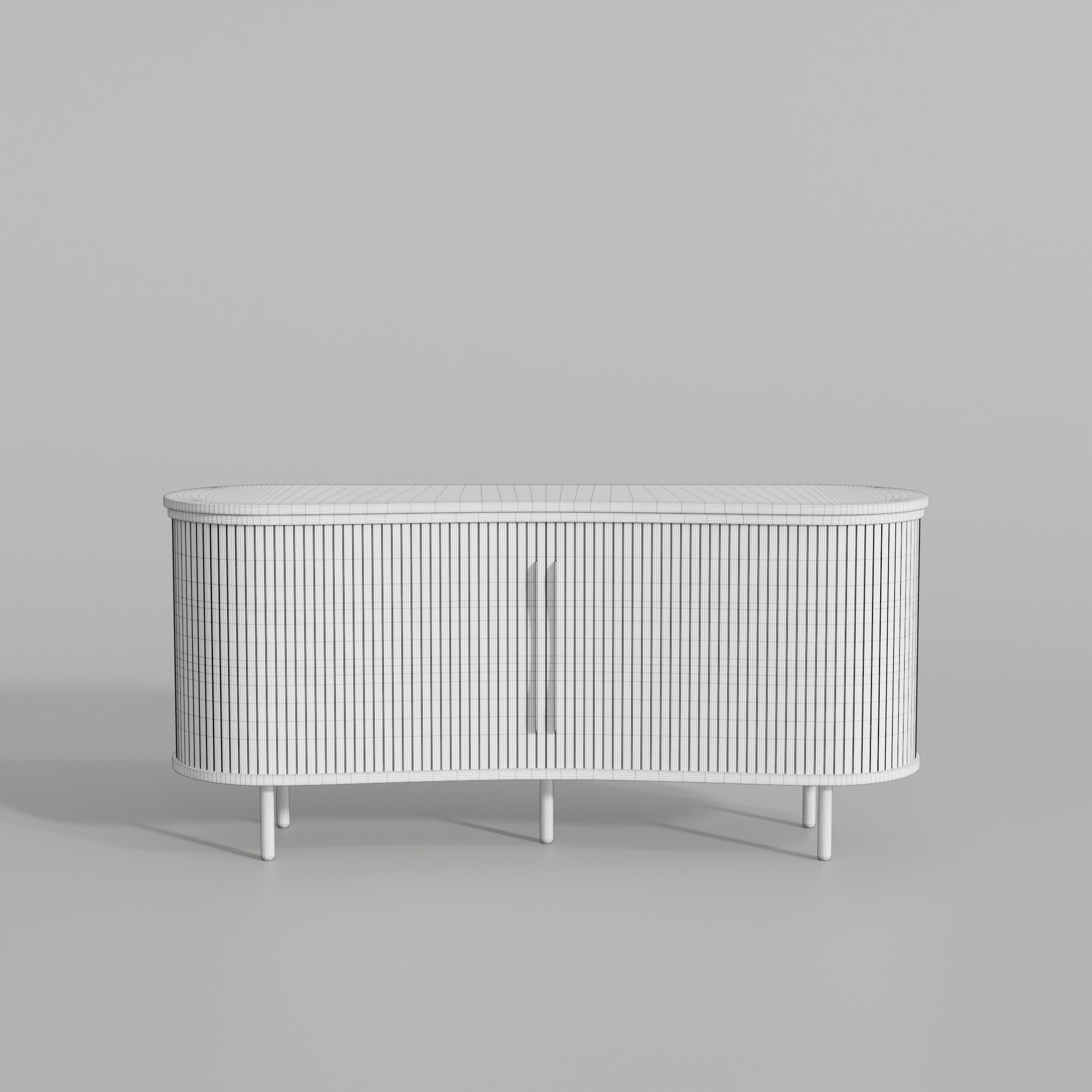 Marble Sideboard Low-poly 3D model_8