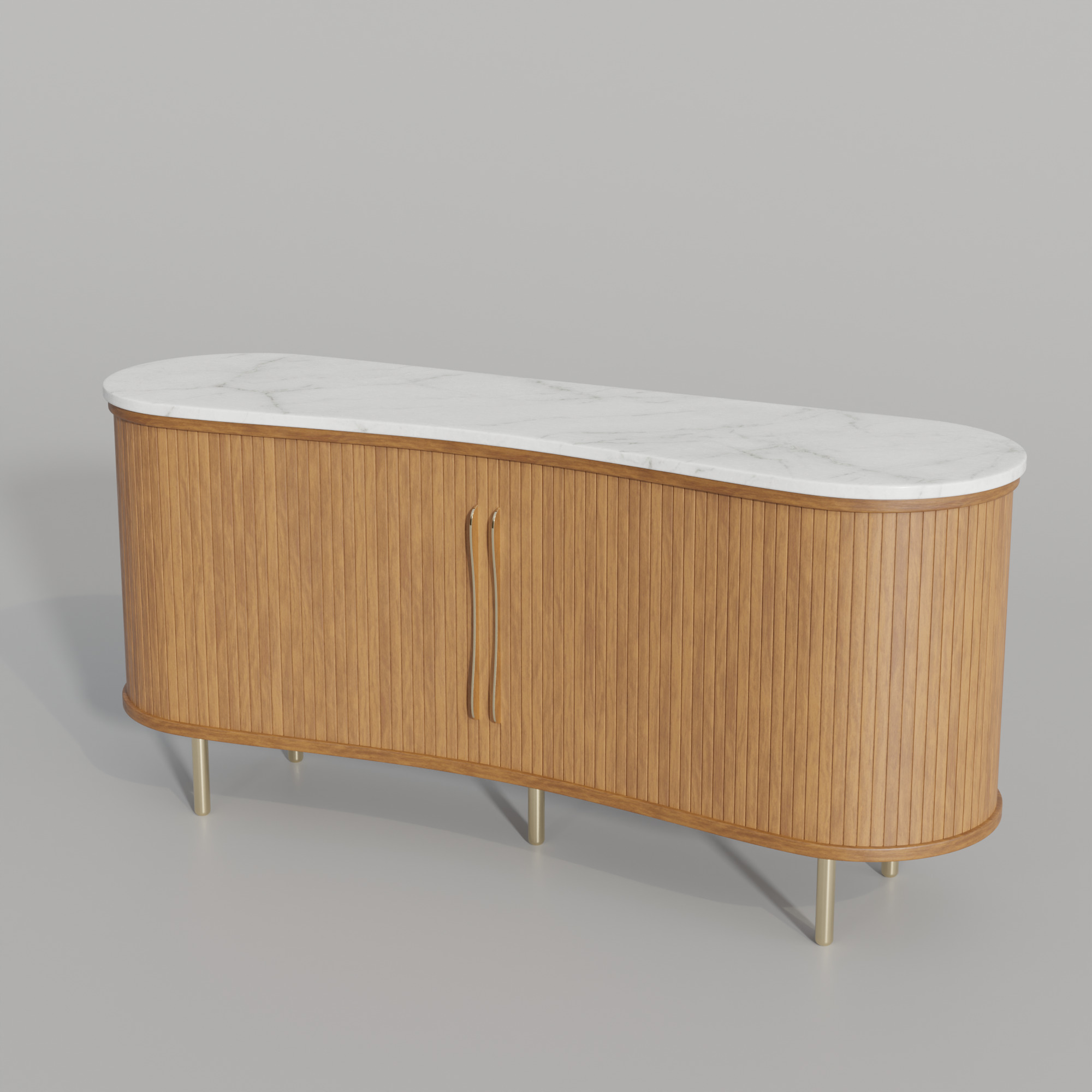 Marble Sideboard Low-poly 3D model_2