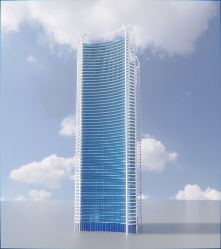 Parametric Building 1c8 3D model 3