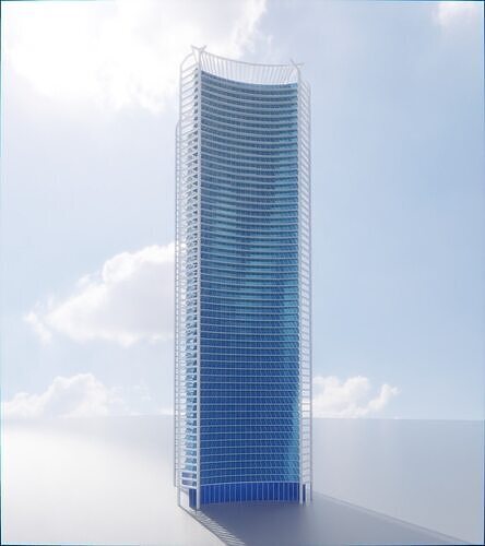 Parametric Building 1c8 3D model 4