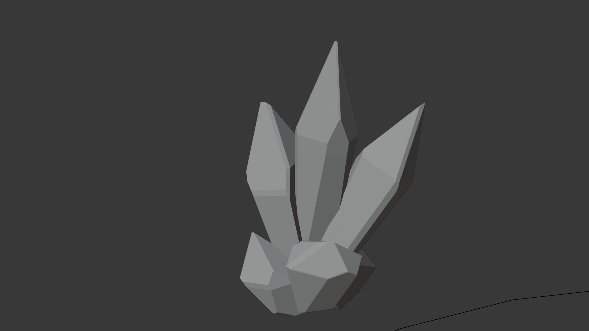 Tall Crystal Bundle Low-poly 3D model_5