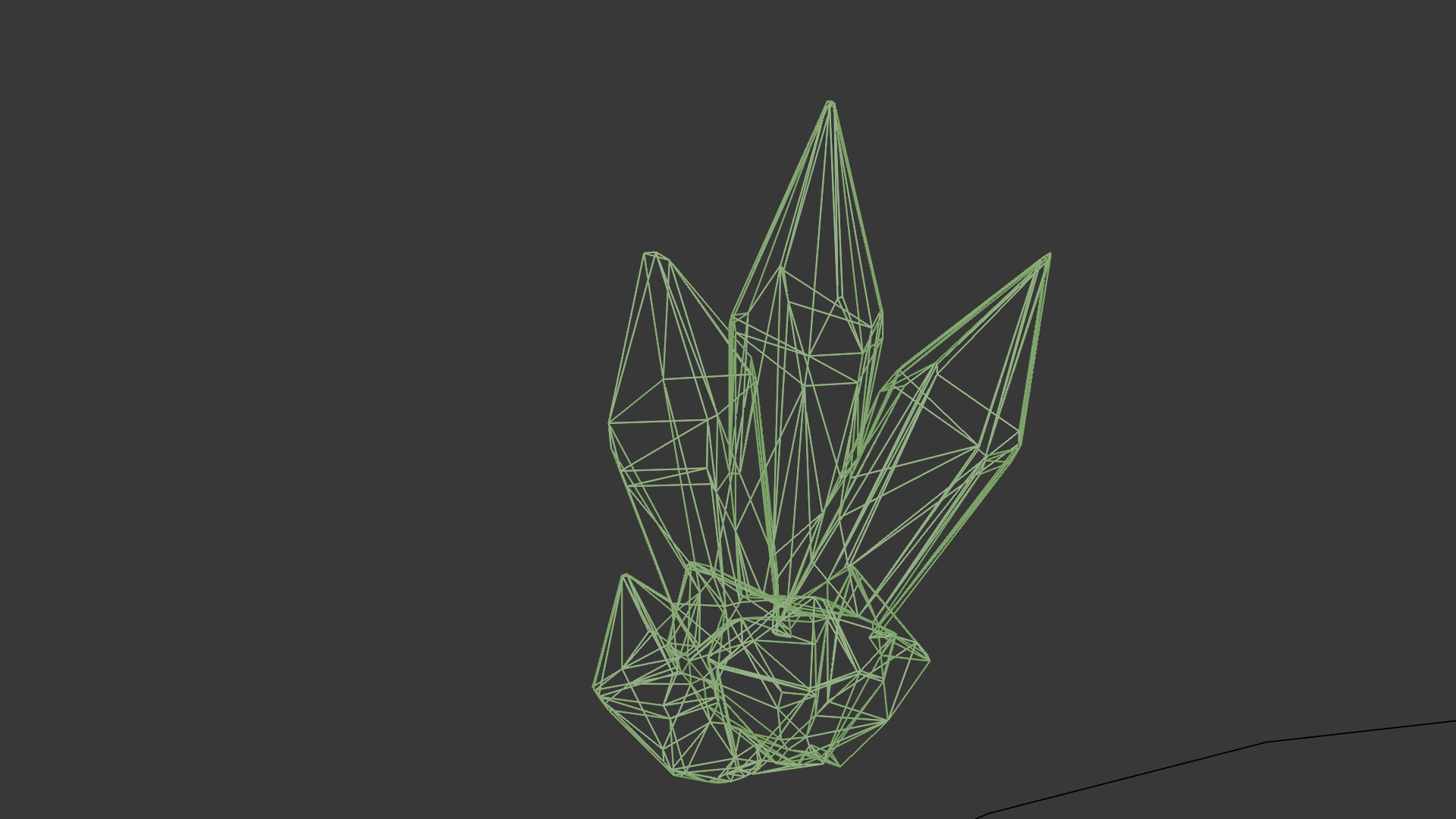 Tall Crystal Bundle Low-poly 3D model_4