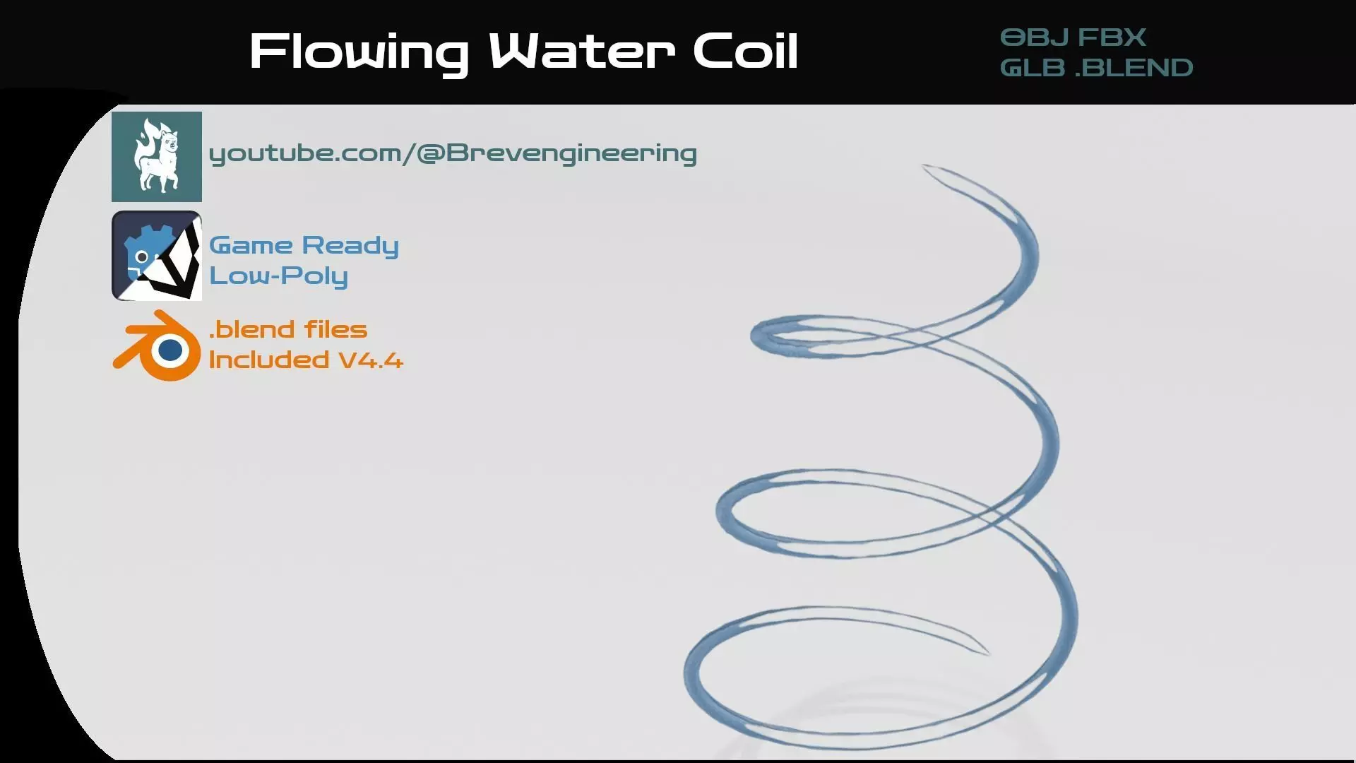 Water Coil Low-poly 3D model_0