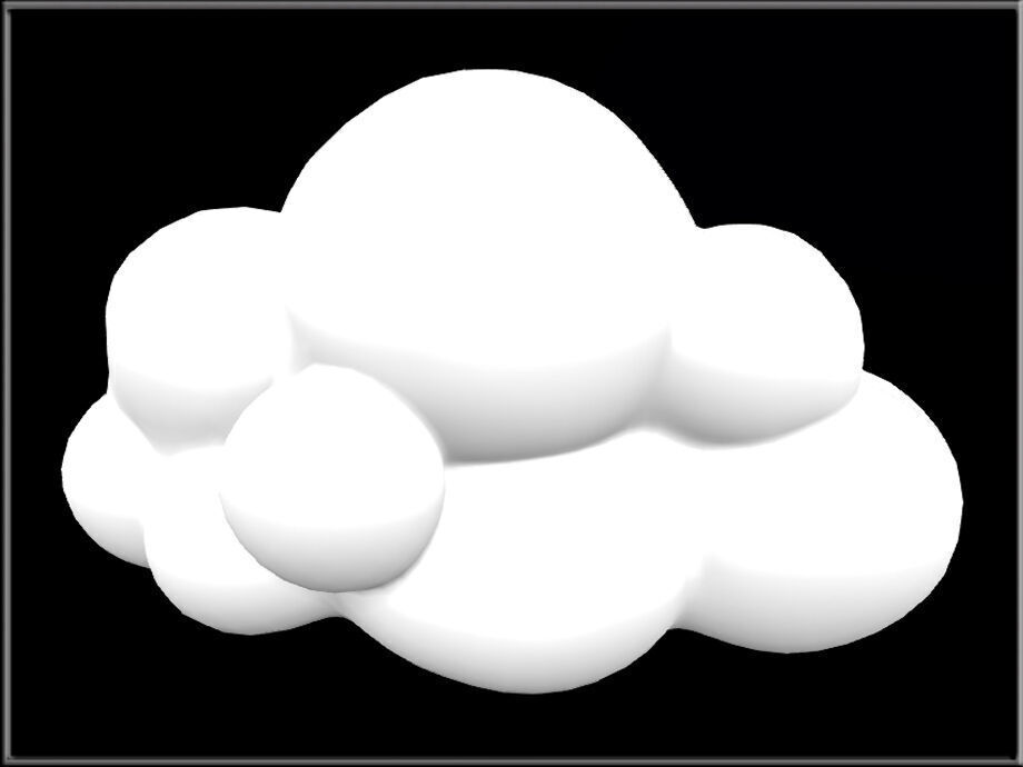 Cloud 04 Low-poly 3D model_1