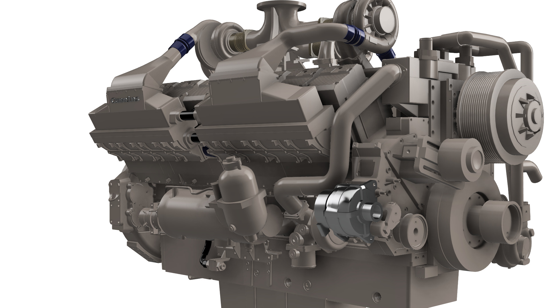 Cummins QSK60 CM500 DIESEL ENGINE 3D print model_2