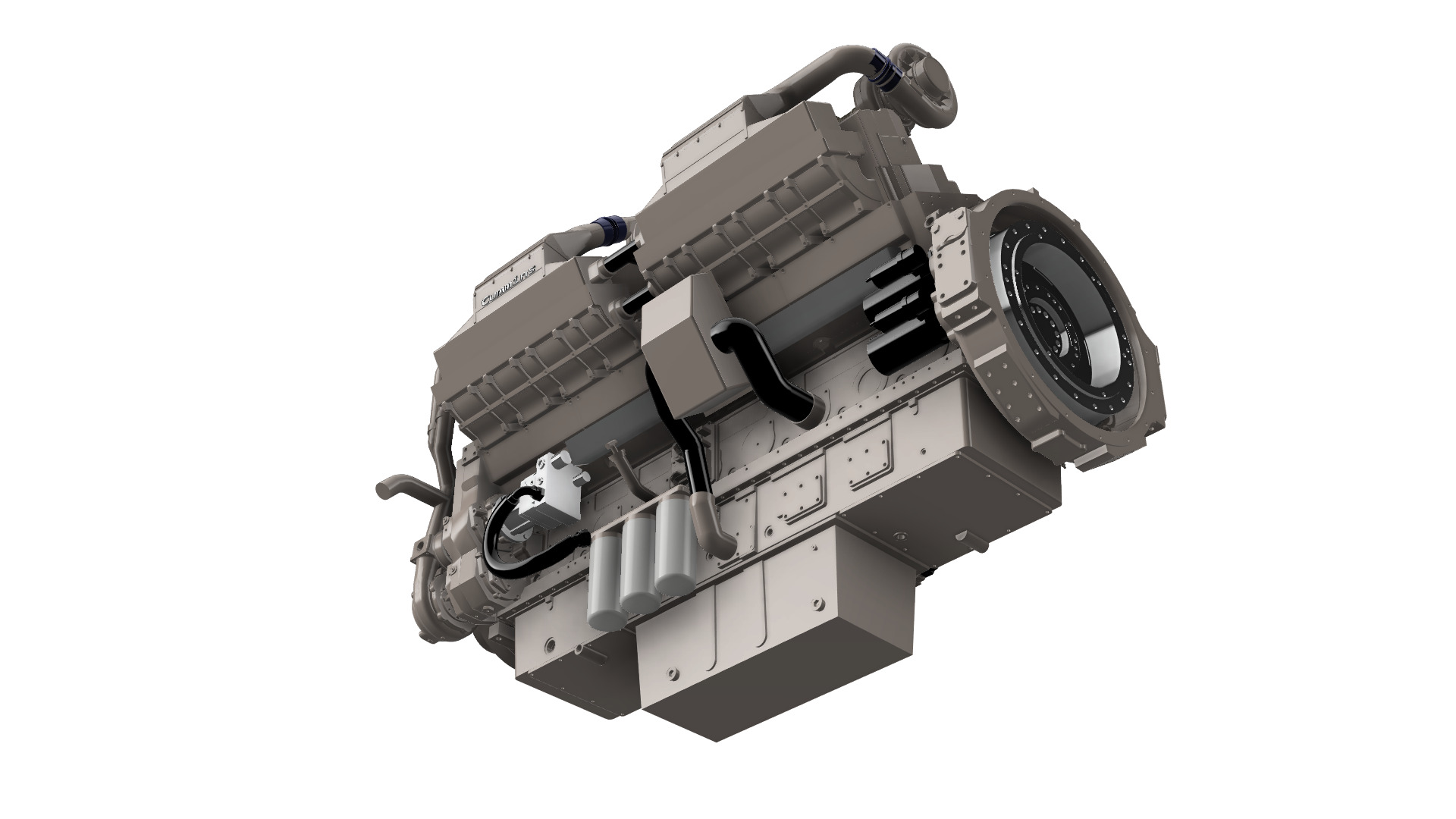 Cummins QSK60 CM500 DIESEL ENGINE 3D print model_14