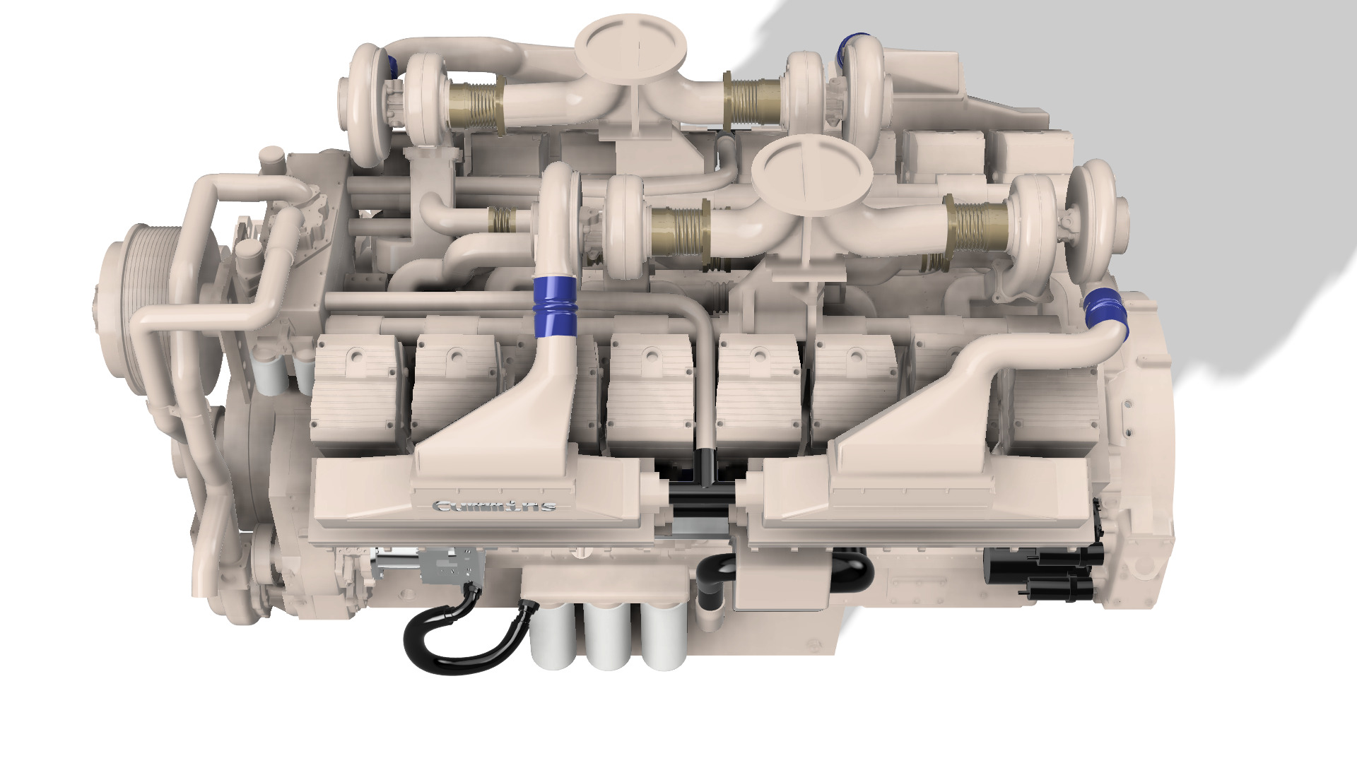 Cummins QSK60 CM500 DIESEL ENGINE 3D print model_13