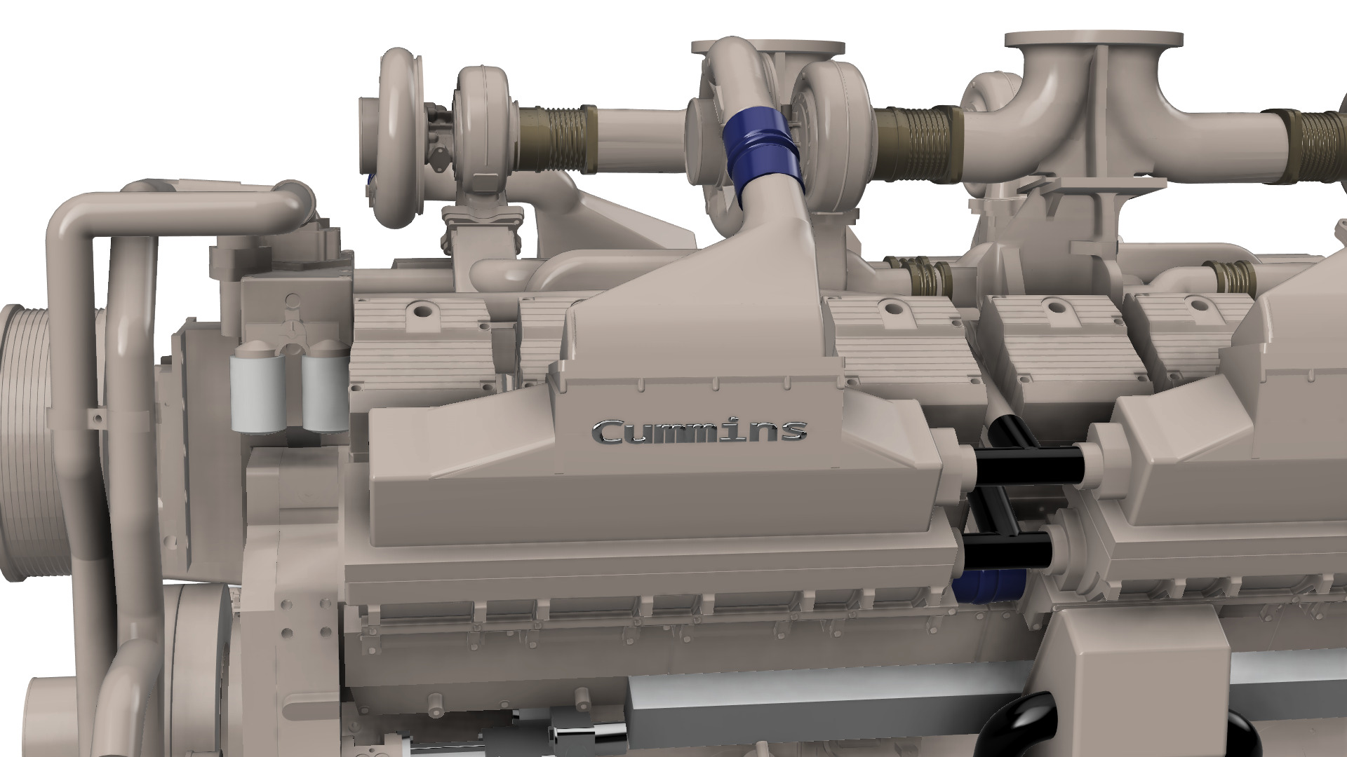 Cummins QSK60 CM500 DIESEL ENGINE 3D print model_3