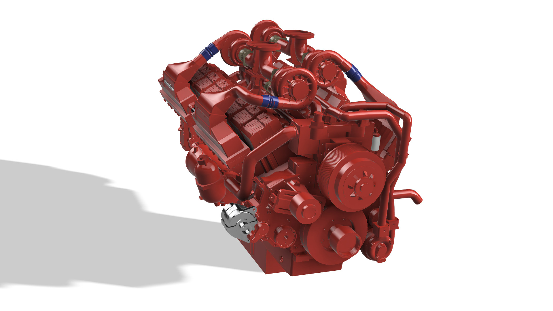 Cummins QSK60 CM500 DIESEL ENGINE 3D print model_17