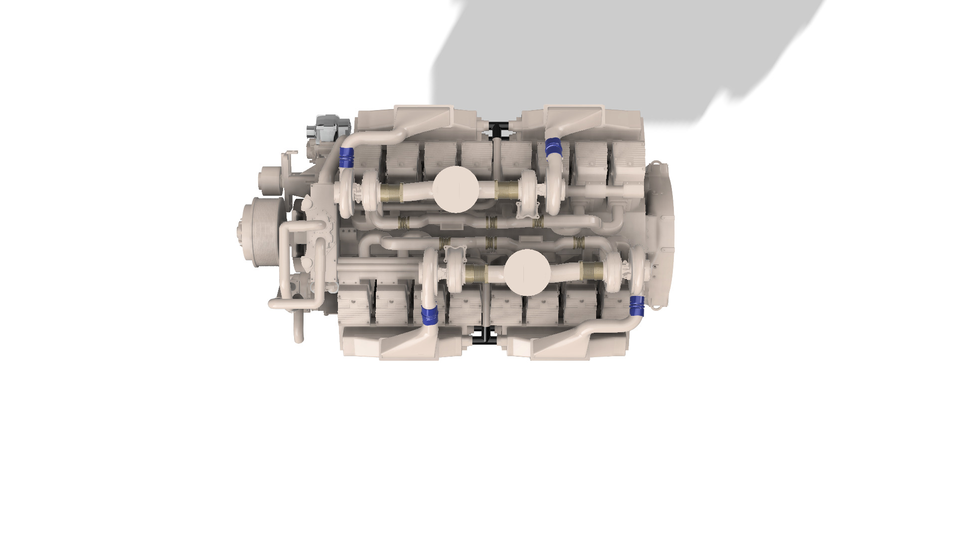 Cummins QSK60 CM500 DIESEL ENGINE 3D print model_12