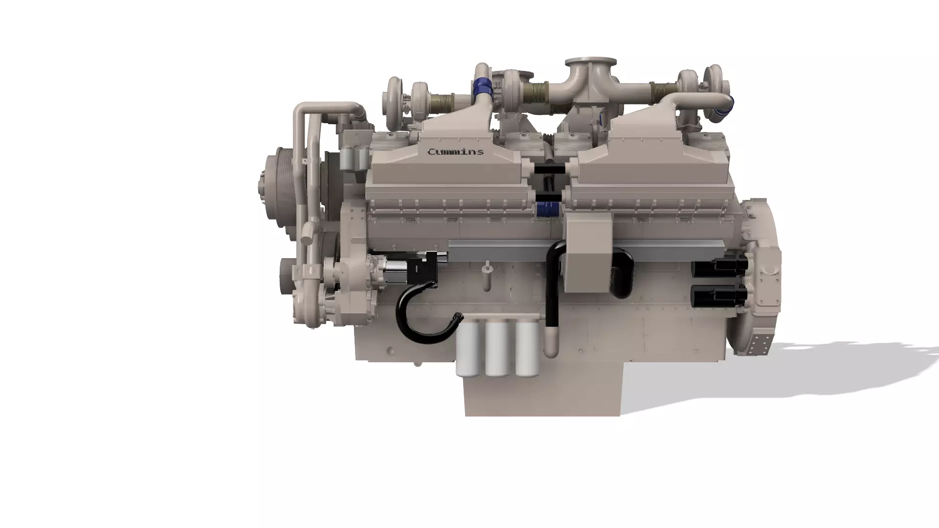 Cummins QSK60 CM500 DIESEL ENGINE 3D print model_0