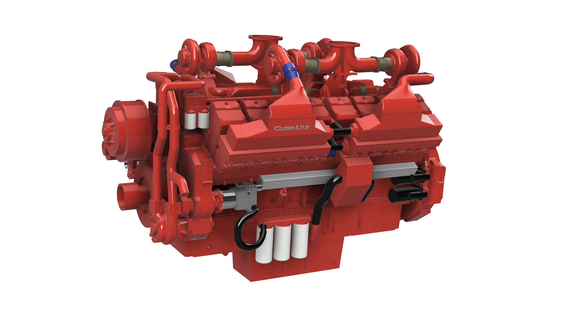 Cummins QSK60 CM500 DIESEL ENGINE 3D print model_15