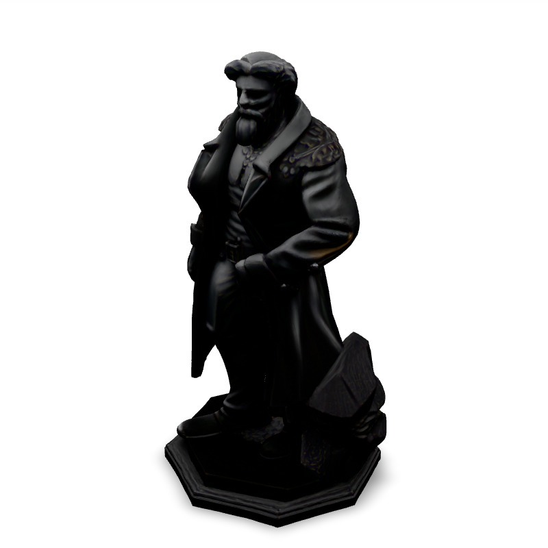 3D Model  Fantasy Military Commander Low-poly 3D model_1