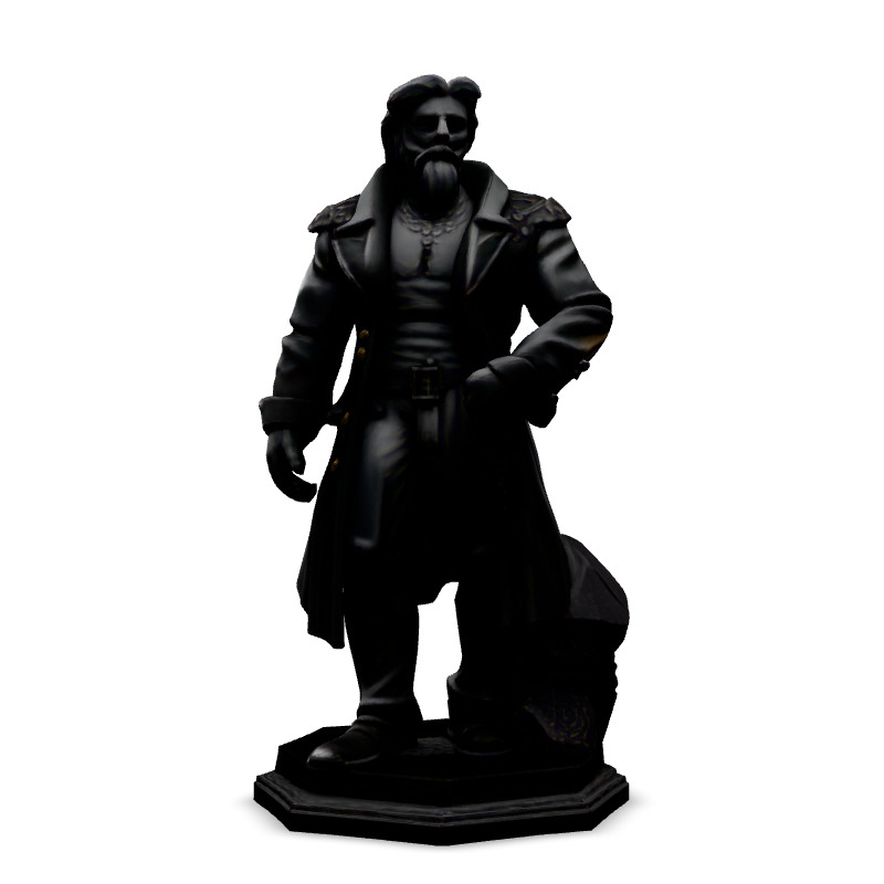 3D Model  Fantasy Military Commander Low-poly 3D model_3