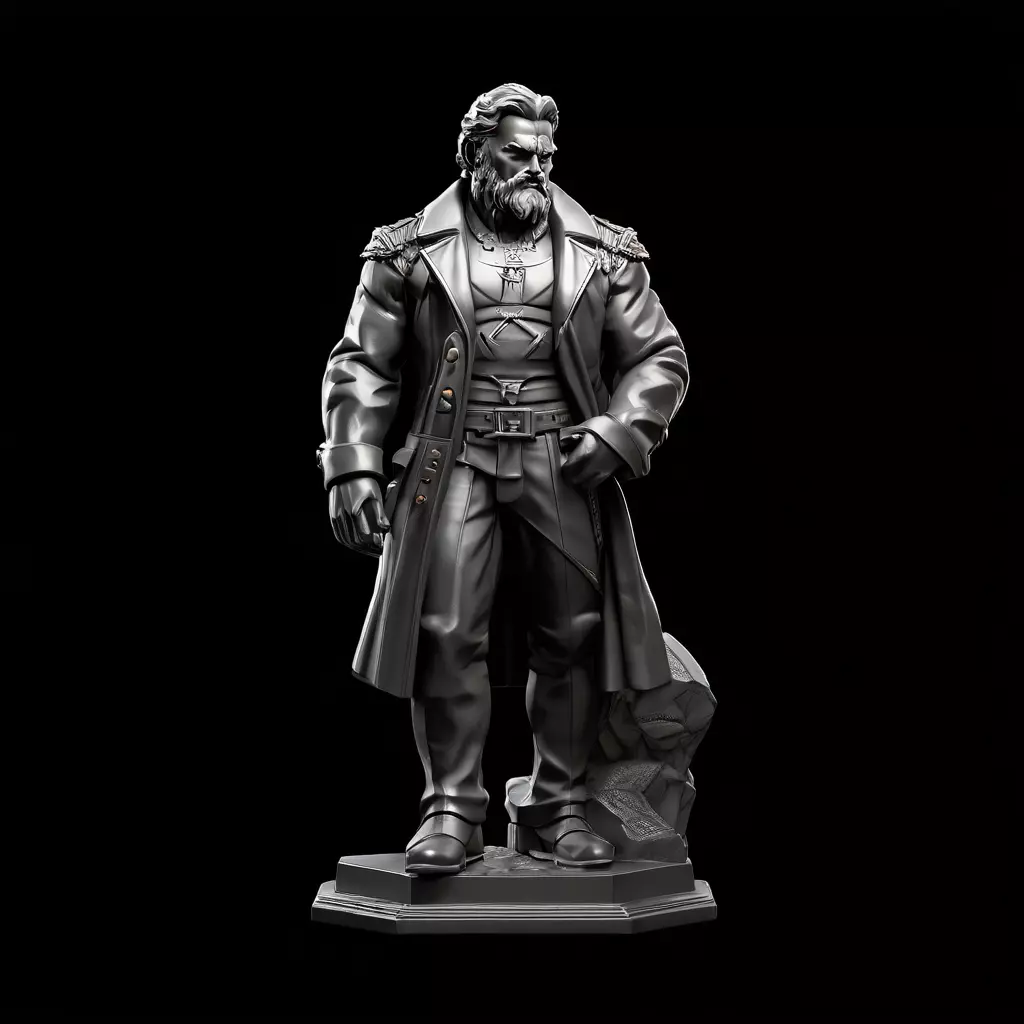 3D Model  Fantasy Military Commander Low-poly 3D model_0