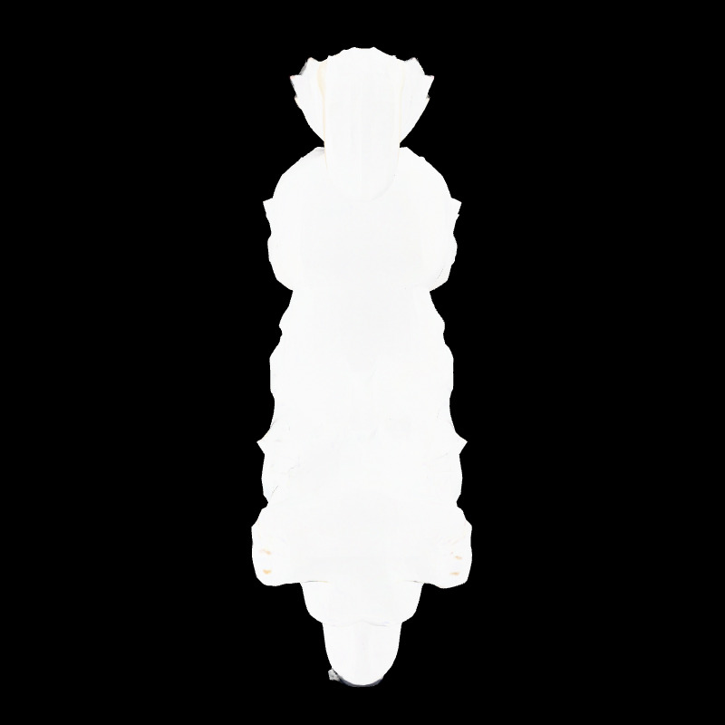 Low Poly Dog Statue White Figurine Low-poly 3D model_7