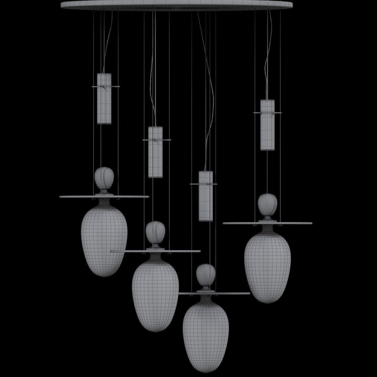 Melogranoblu Perfume Egg Pendant Ceiling Light 3D model_2
