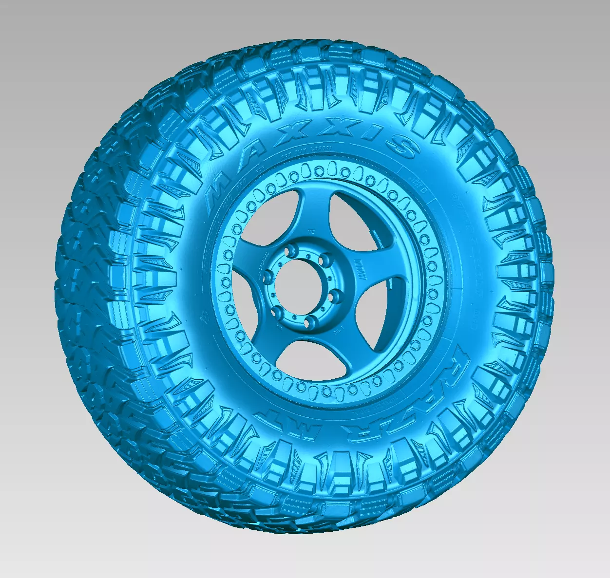 Maxxis Razr MT 37x13-50R17LT on RRW Offroad Tire 3D Scan 3D model_0