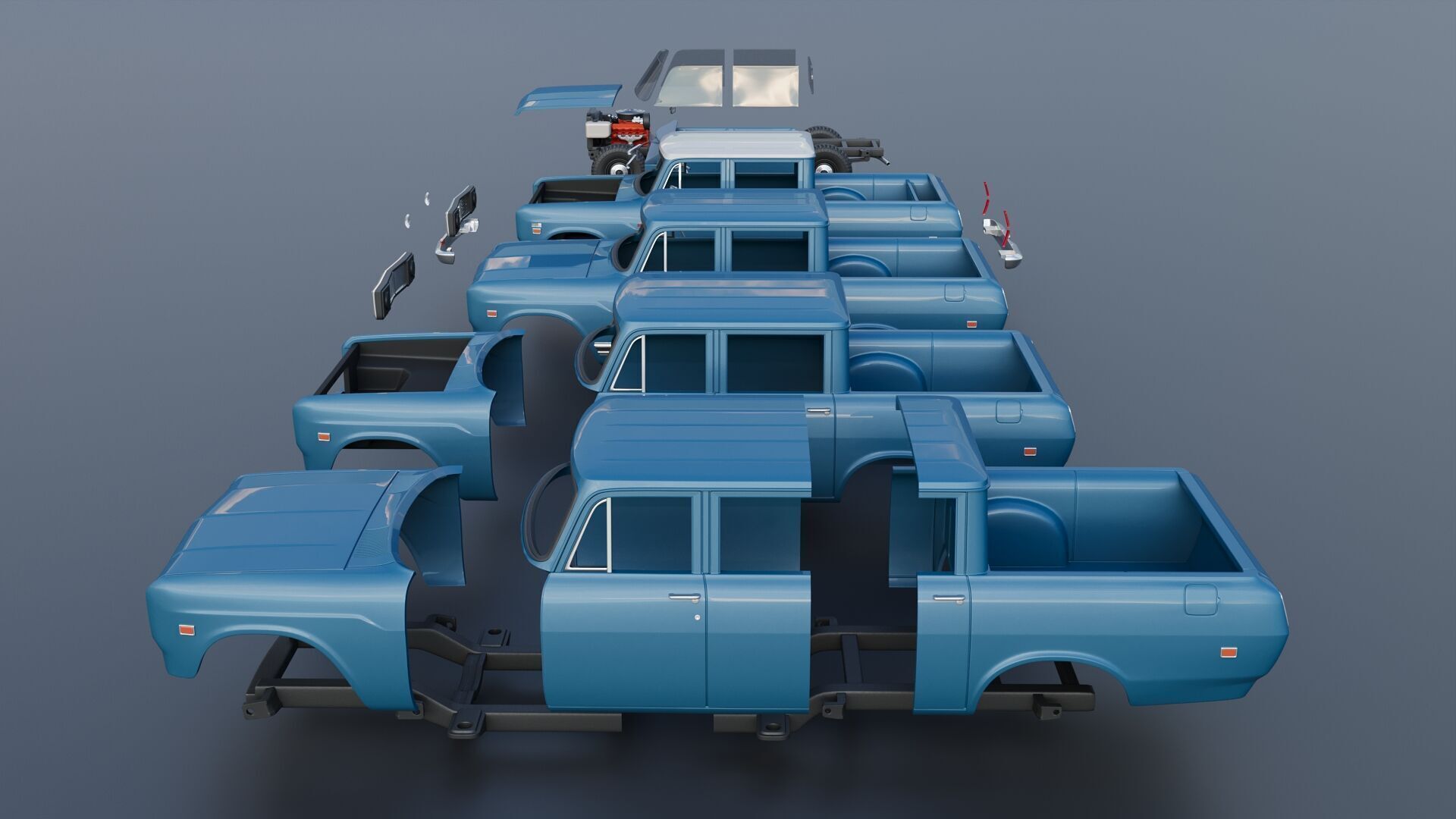 International Wagonmaster 1973 3D print model_17