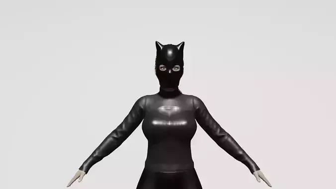 Stylized Female 3D Masked Character