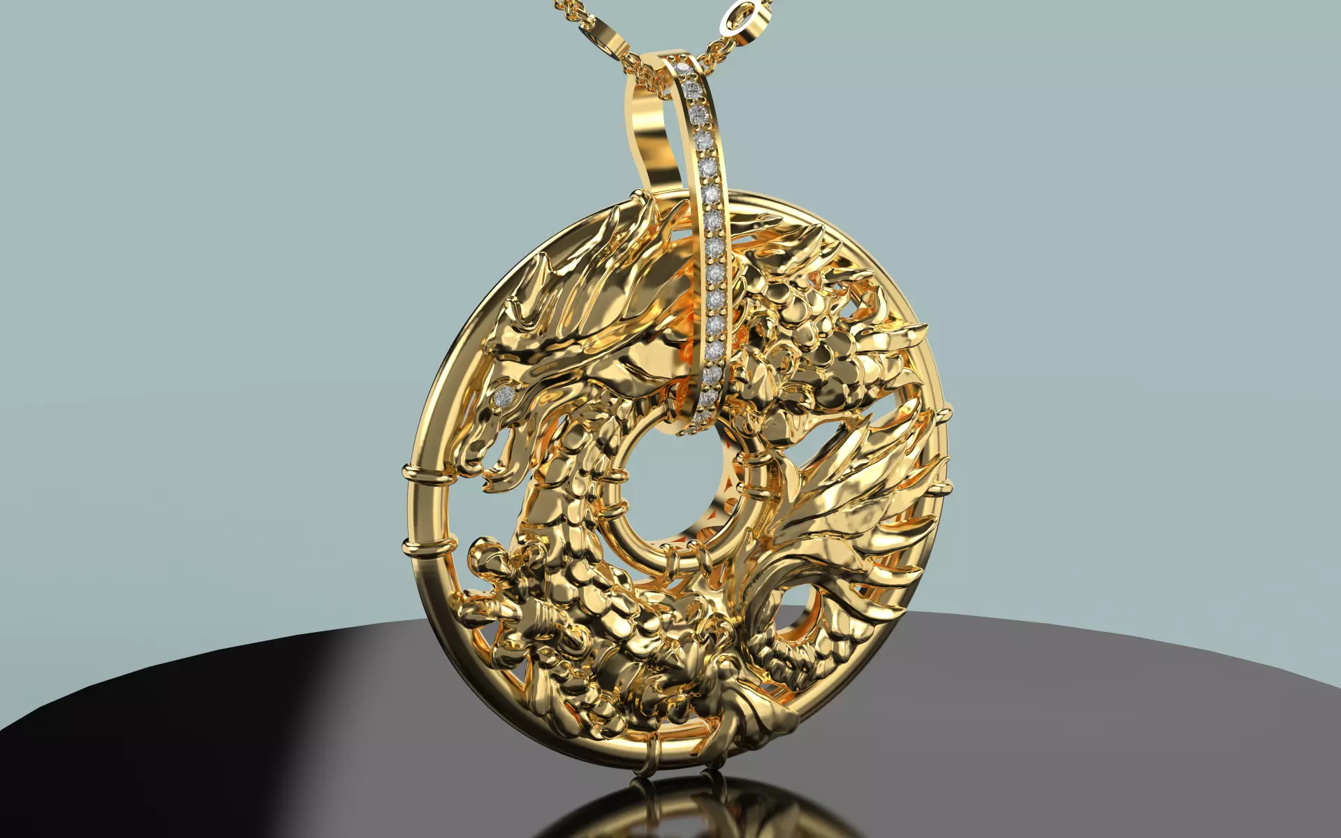Carrera y Carrera - Shanghai Dragon Pendant 3D print model_0