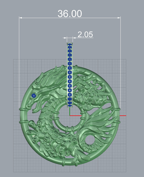 Carrera y Carrera - Shanghai Dragon Pendant 3D print model_2