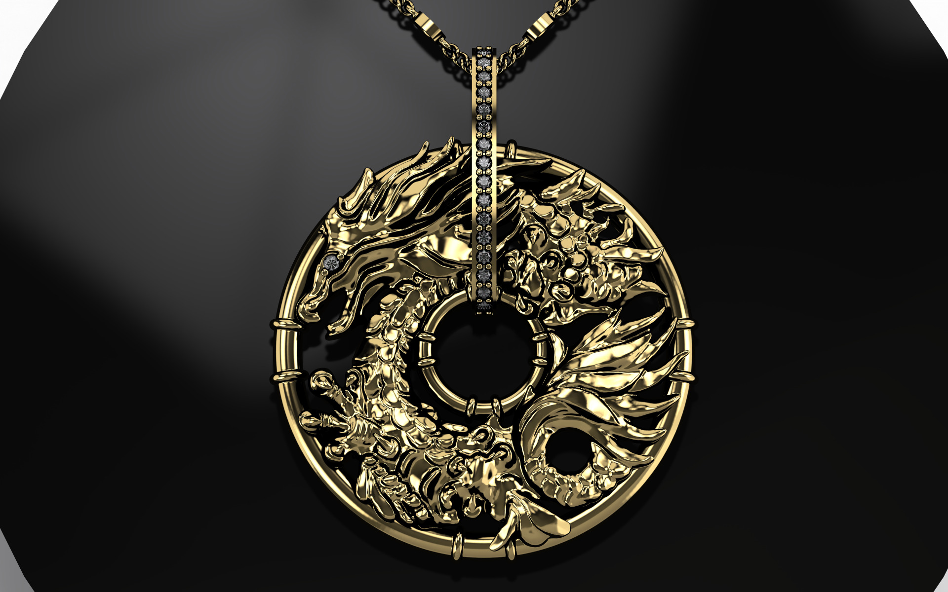 Carrera y Carrera - Shanghai Dragon Pendant 3D print model_1