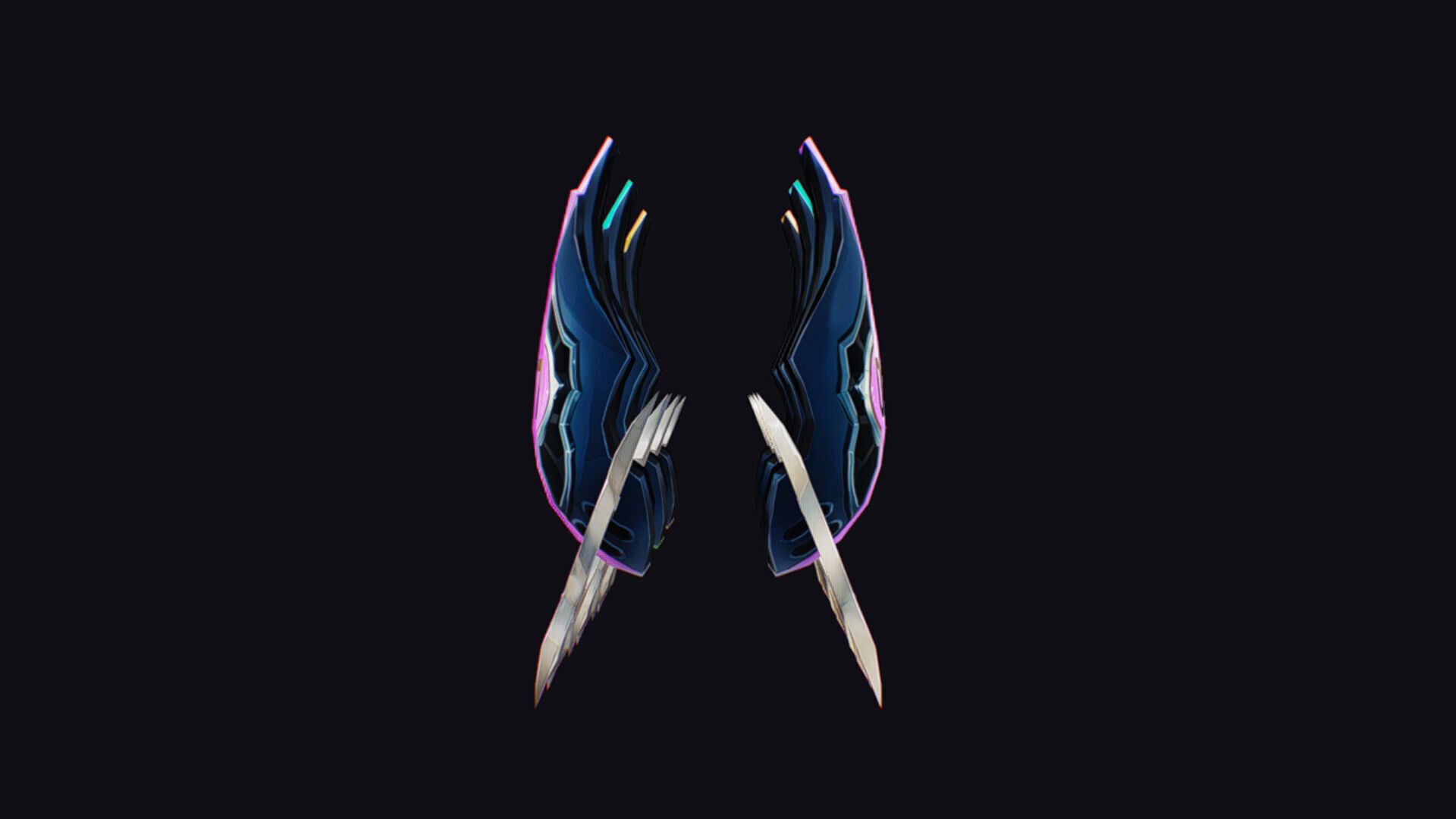 Claw Hand Futuristic Claws Glove Weapon Blade Low-poly 3D model_9